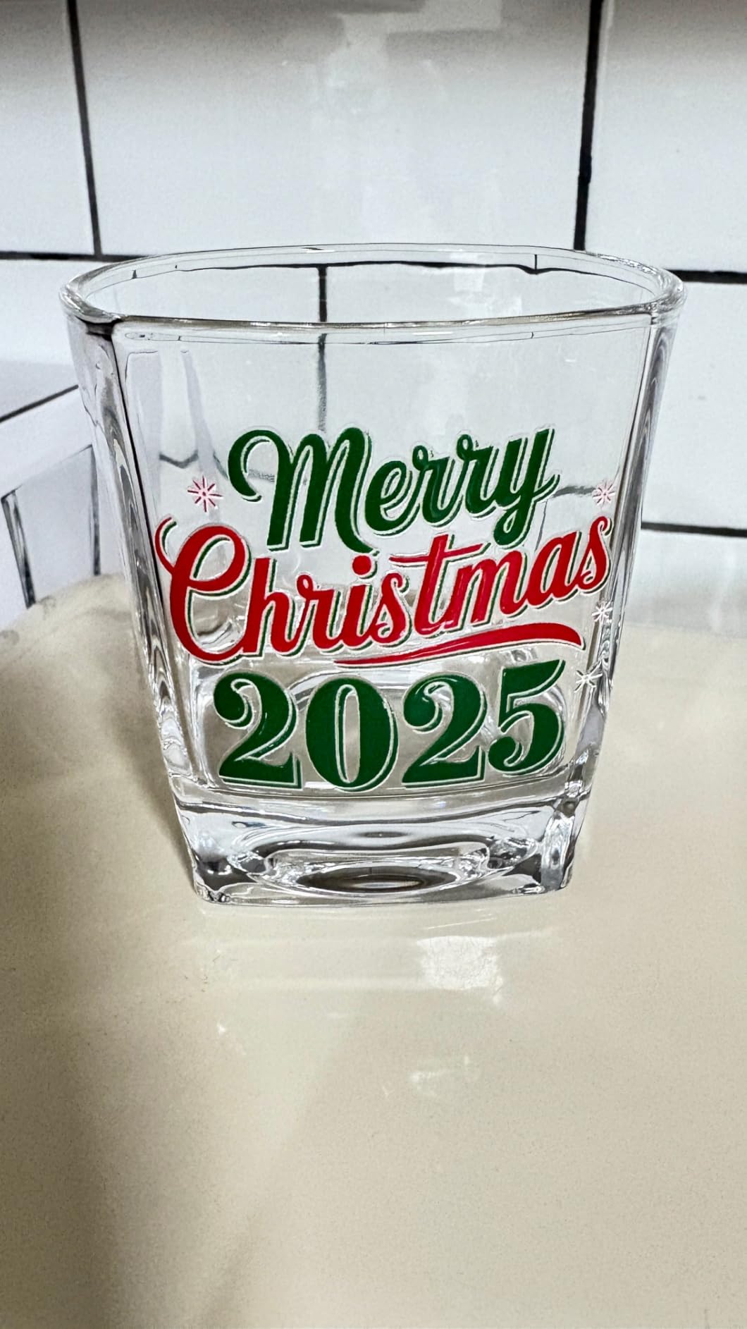 TRUE Square Rocks Glass, Old Fashioned Whiskey Glasses, Superb Drinking Cups for Cocktail Party, Home Bar, Bartender Accessories, Set of 4, 10 oz customer photo 2