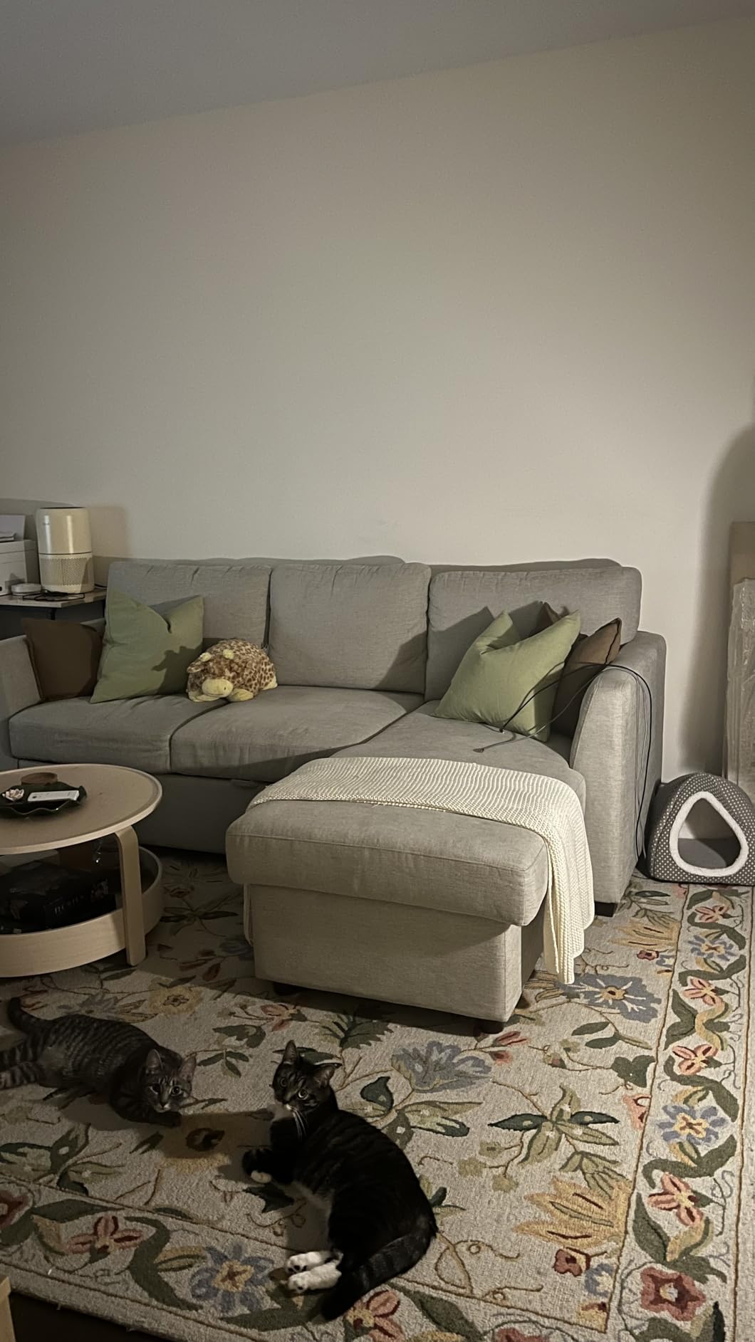 SAFAVIEH Area Rug 8x10 - Chelsea Collection - Grey, Hand-Hooked French Country Floral Wool customer photo 1