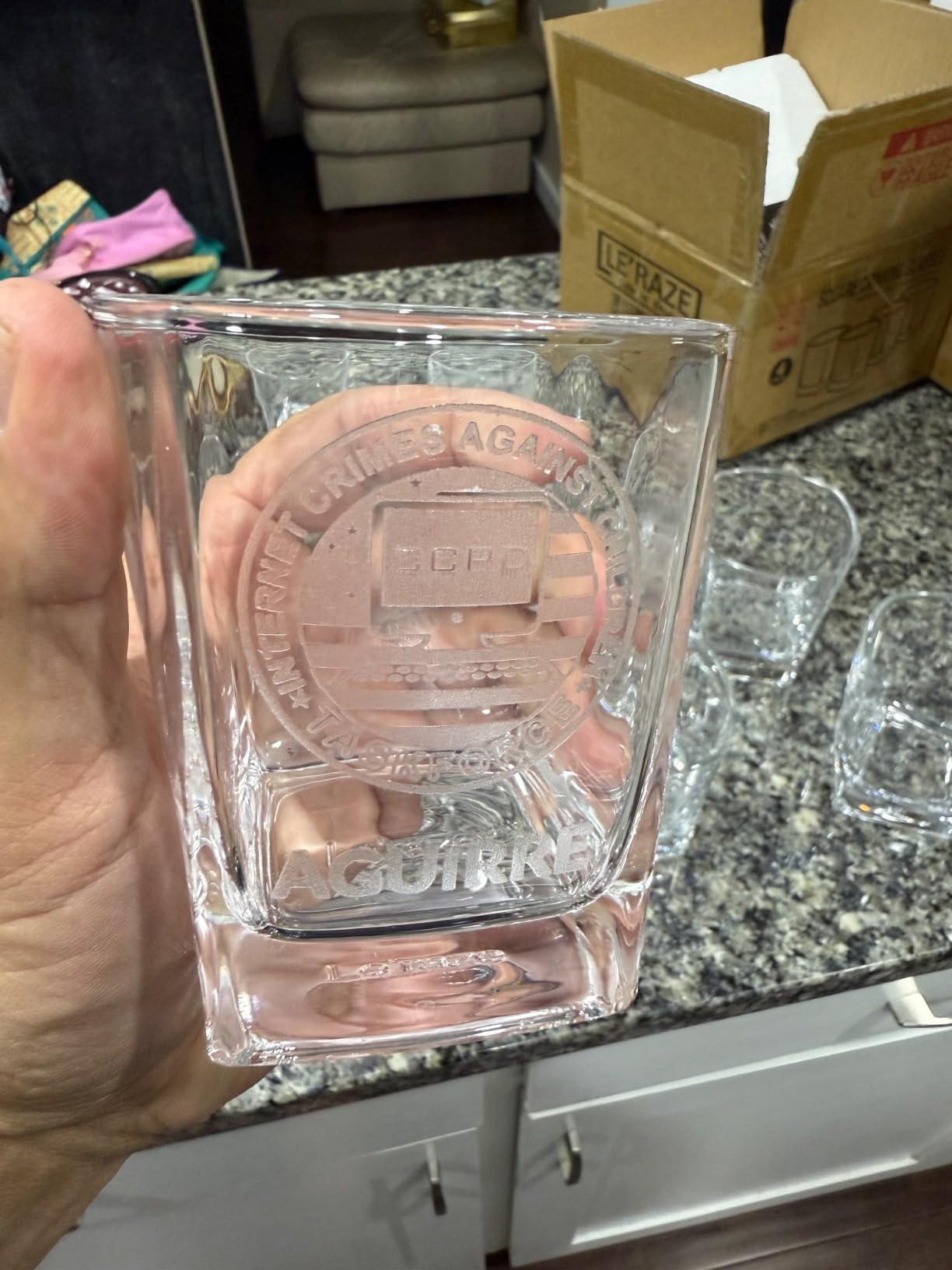 Square Drinking Whiskey Glasses Set of 4, Old Fashioned Glass Cup Bar Set, Stemless Everyday Rocks Whisky Glass Best Present for Men, Scotch, Bourbon, Vodka, Wine, Cocktail, Liquor, Tequila, Smoothie customer photo 1