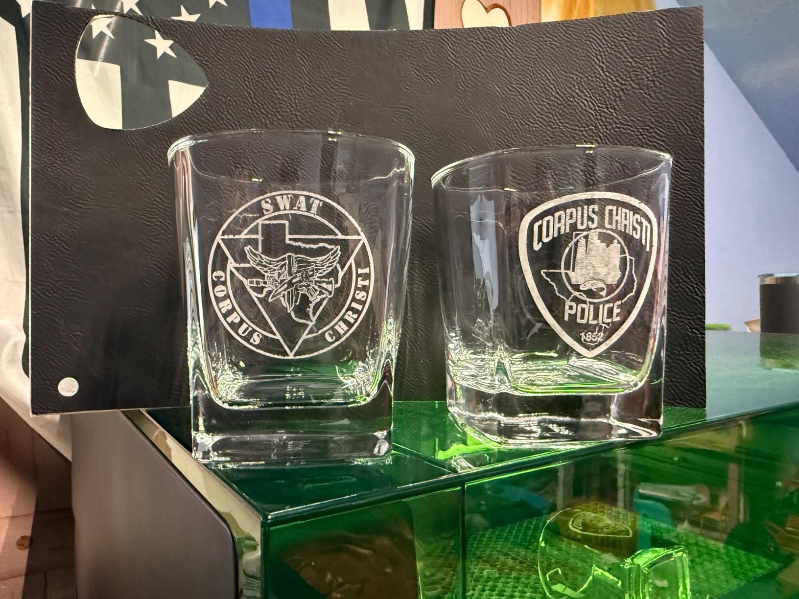 Square Drinking Whiskey Glasses Set of 4, Old Fashioned Glass Cup Bar Set, Stemless Everyday Rocks Whisky Glass Best Present for Men, Scotch, Bourbon, Vodka, Wine, Cocktail, Liquor, Tequila, Smoothie customer photo 2
