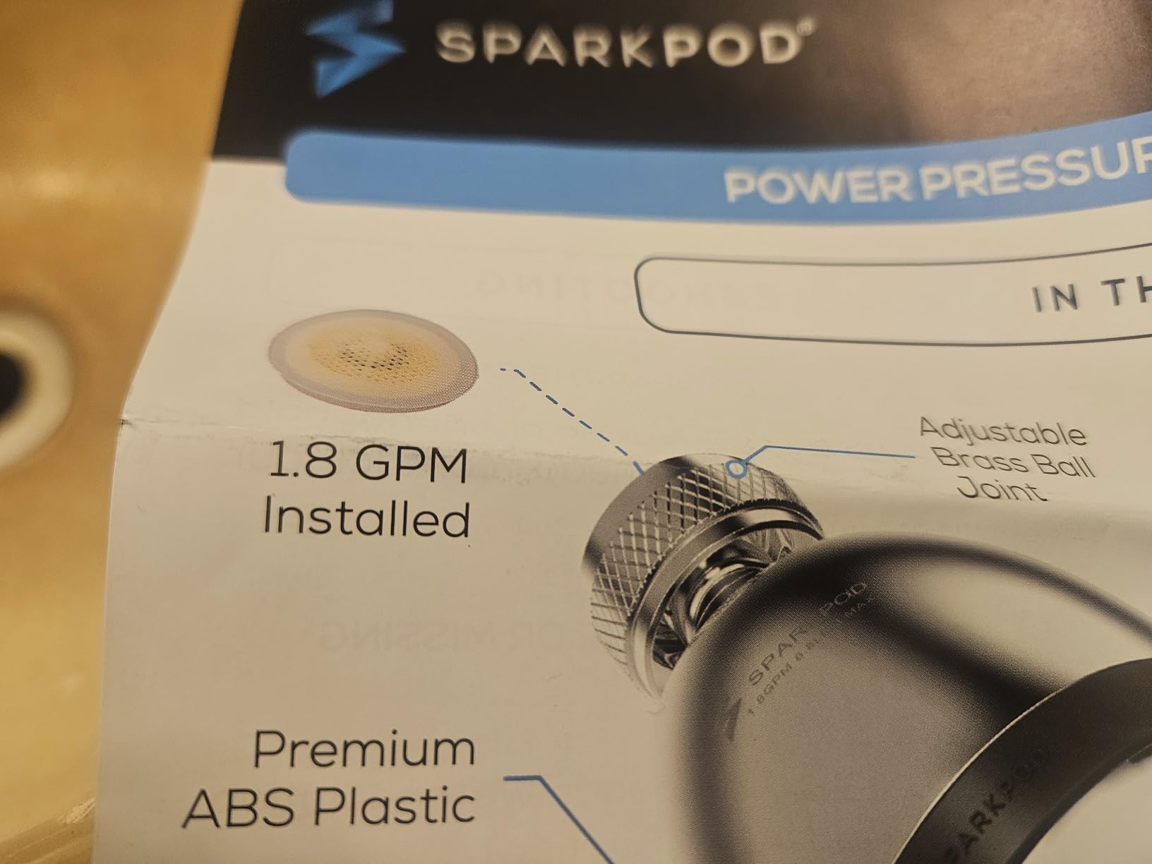 SparkPod 3-Inch Extreme High Pressure Shower Heads - Pressure Boosting with Rain, Massage & Pulsating Mode, Powerful Water-Saving Showerhead - 2.5 GPM Fixed Shower Head (Charcoal Grey) customer photo 1