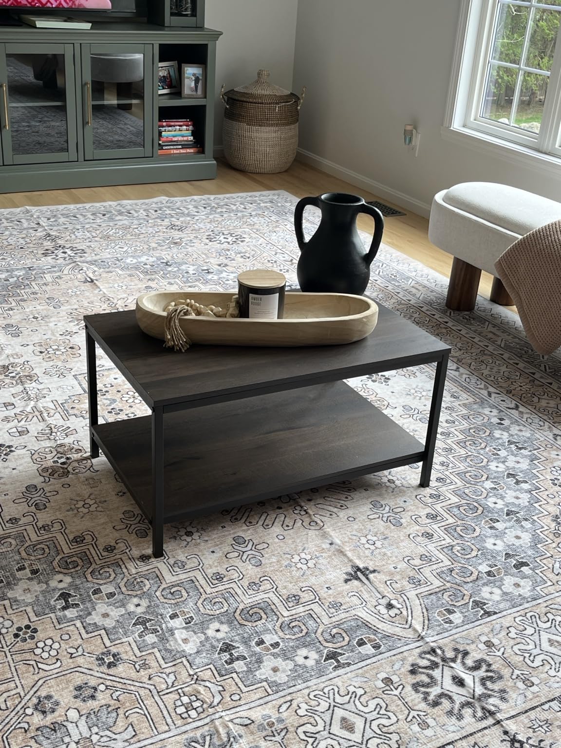 zesthome 8x10 Area Rugs for Living Room, Non-Slip Backing Washable Rugs, Vintage Large Area Rug, Stain Resistant Home Decor Rug (Orange, 8'x10') customer photo 1