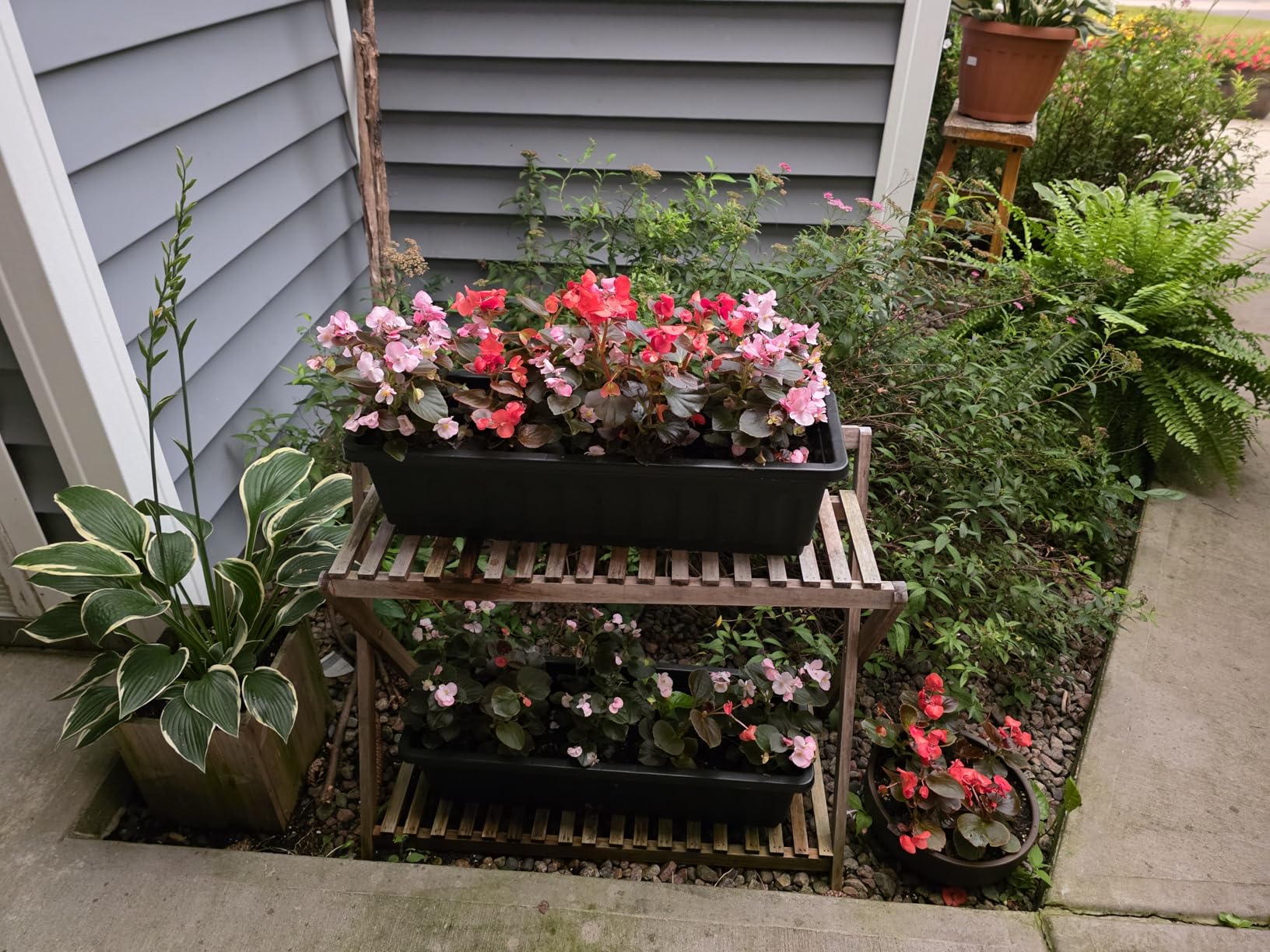 Homdox 5-Tier Elevated Garden Bed with Lockable Caster Wheels - Freestanding Vertical Raised Bed customer photo 2