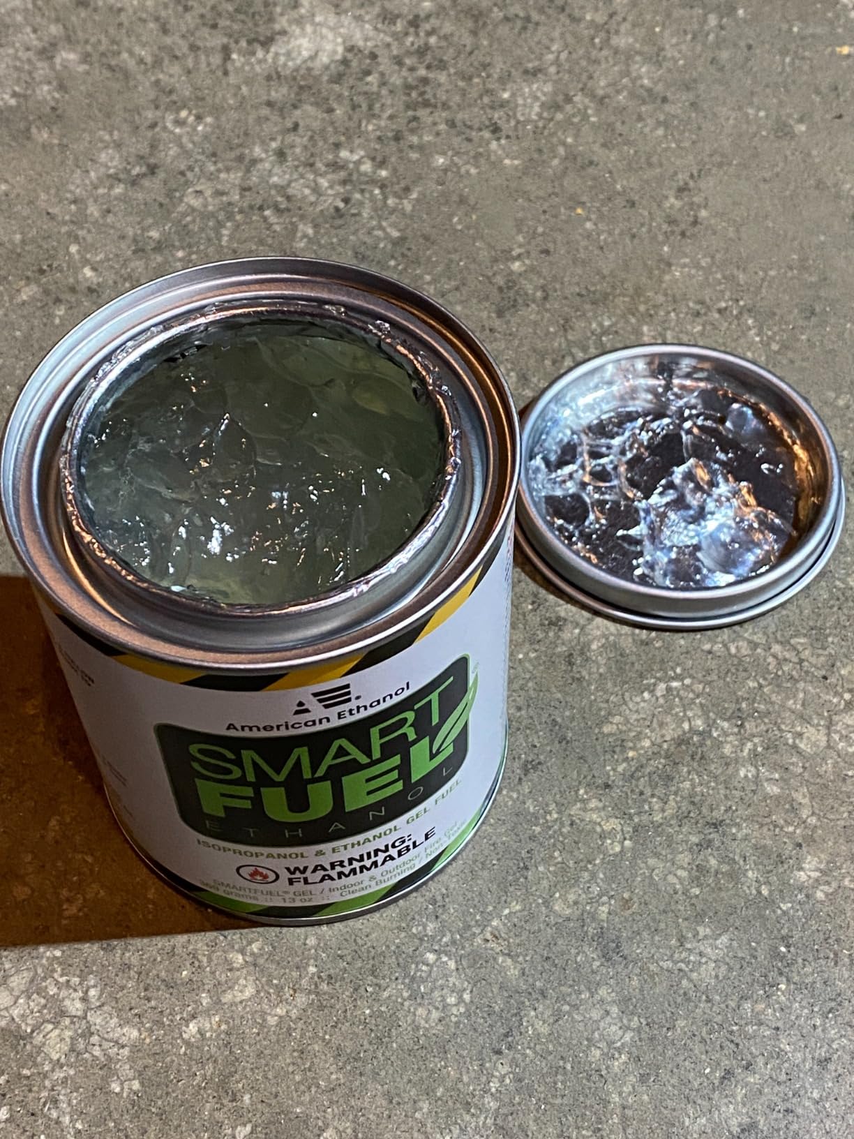 Smart Fuel Bioethanol Gel Fuel Cans - Clean-Burning Bio Ethanol Fireplace Fuel for Indoor & Outdoor Fire Pit, Fireplaces & Tabletop Fire Features - 3 Hour Burn Time - 6 Pack customer photo 1