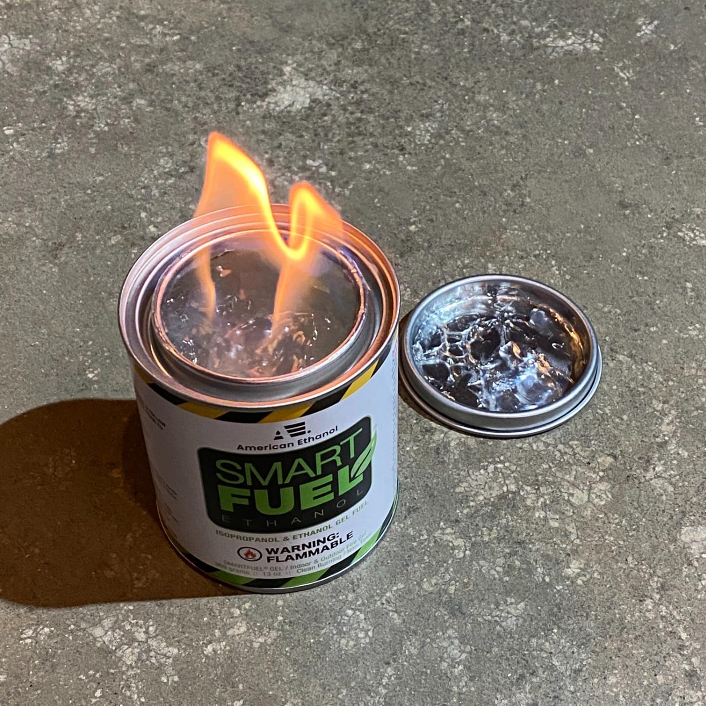 Smart Fuel Bioethanol Gel Fuel Cans - Clean-Burning Bio Ethanol Fireplace Fuel for Indoor & Outdoor Fire Pit, Fireplaces & Tabletop Fire Features - 3 Hour Burn Time - 6 Pack customer photo 2
