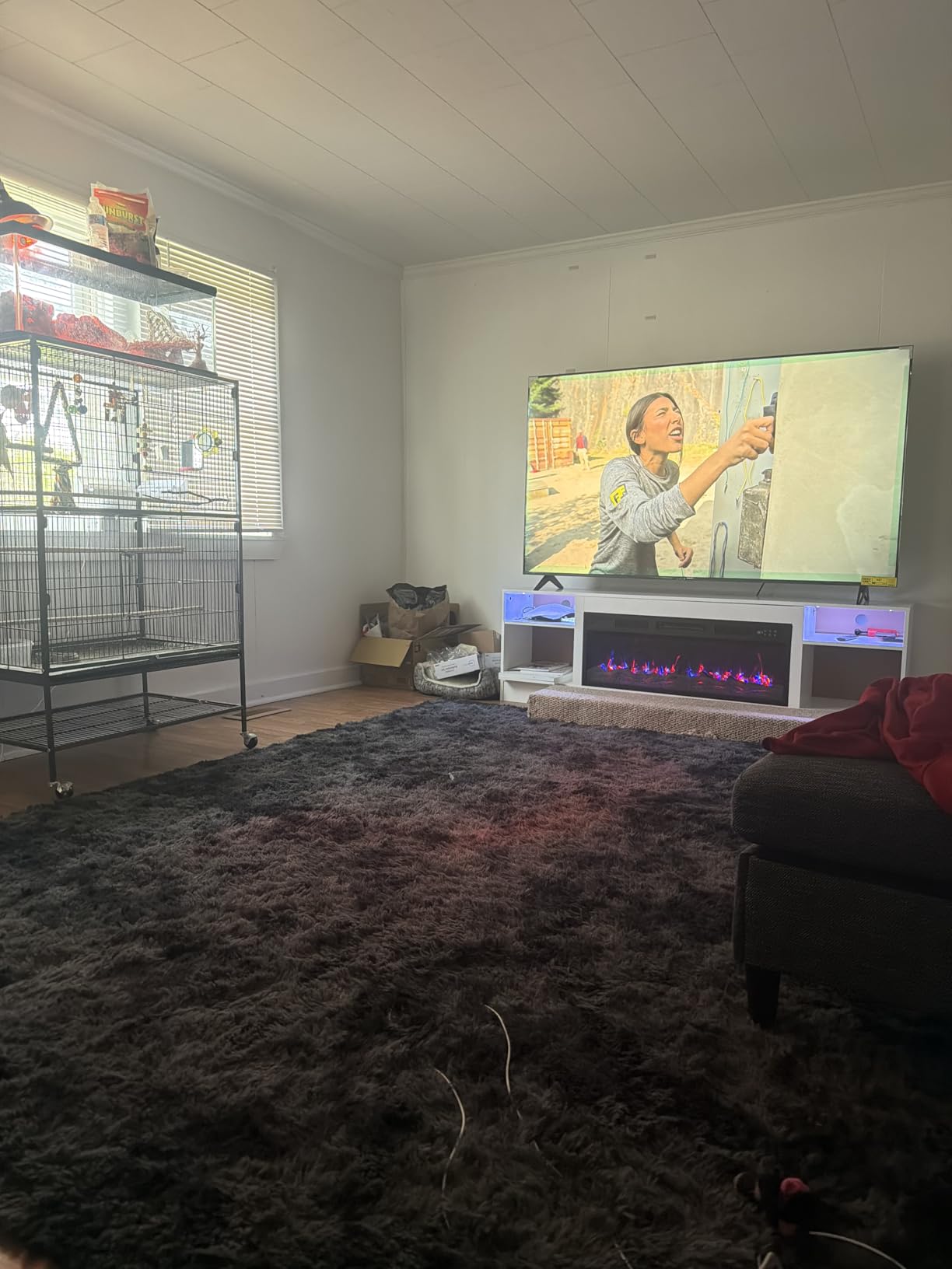 Lemberi Fireplace TV Stand with 36