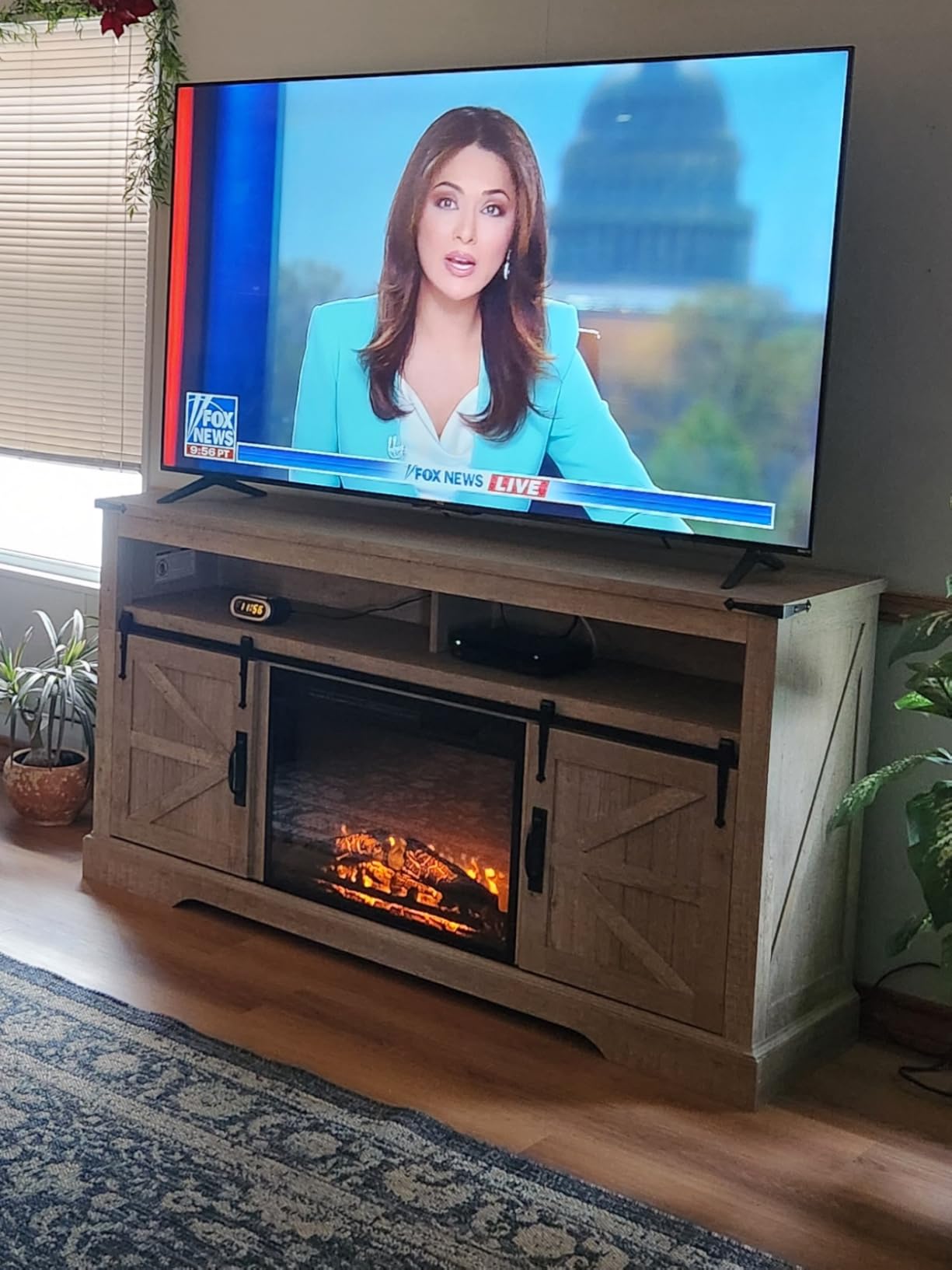 OKD Fireplace TV Stand for 65+ Inch TV, 33
