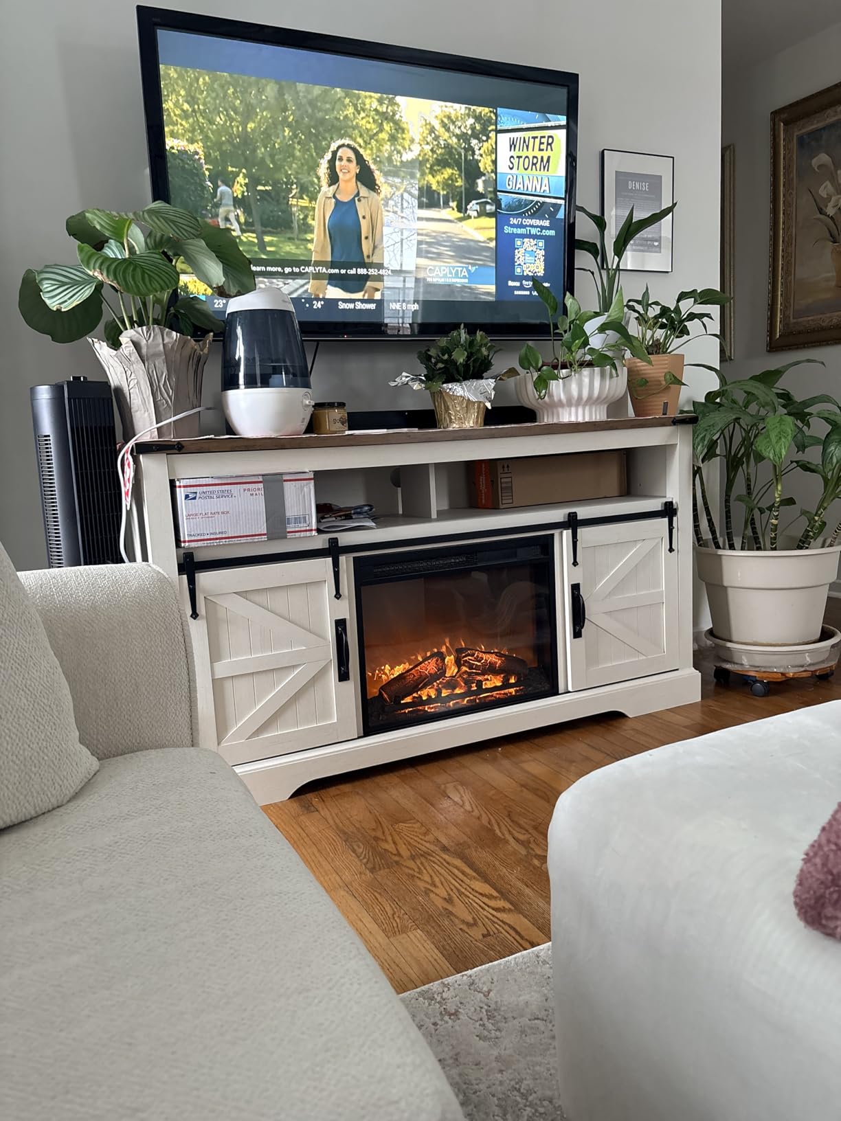 OKD Fireplace TV Stand for 65+ Inch TV, 33