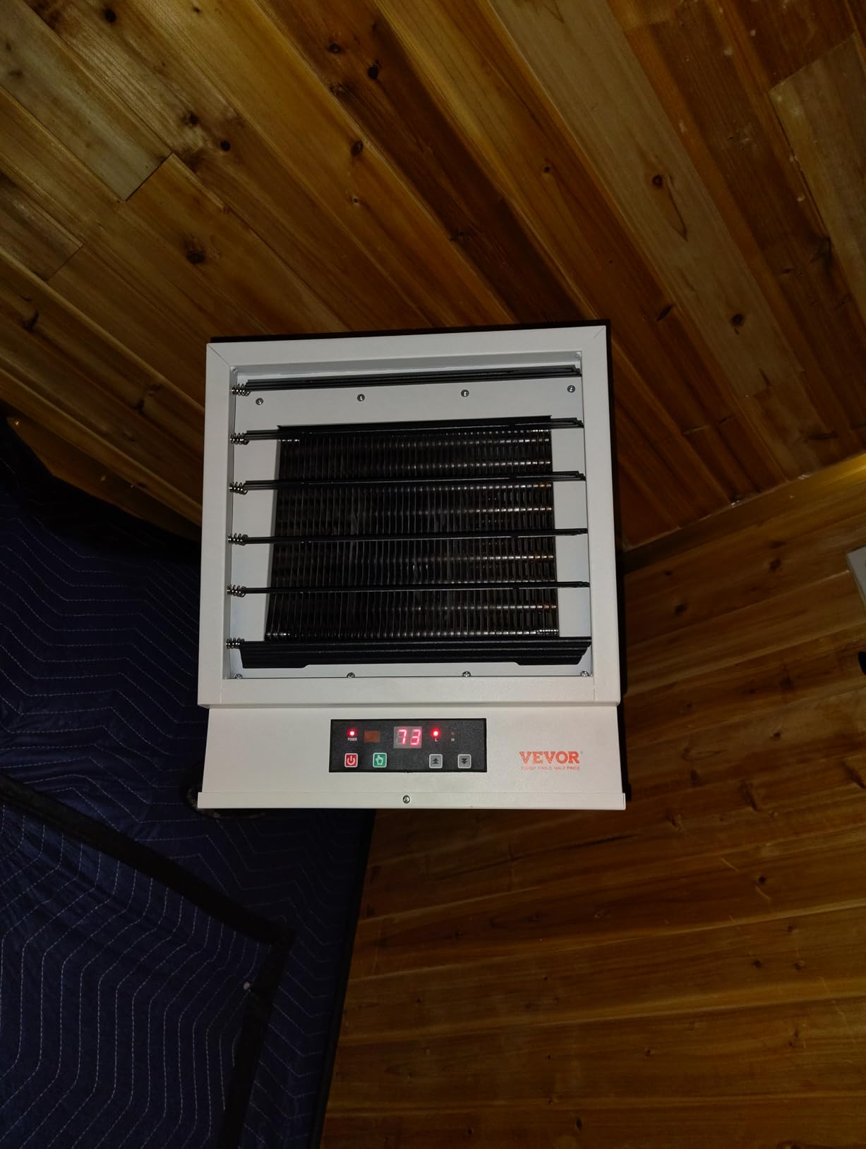 VEVOR Electric Garage Heater, 10000 Watt Digital Fan Forced Wall Ceiling Mount Shop Heater, Remote Control, Overheat Protection, Hardwired Heater with 9 Hour Timer, ETL Listed customer photo 1