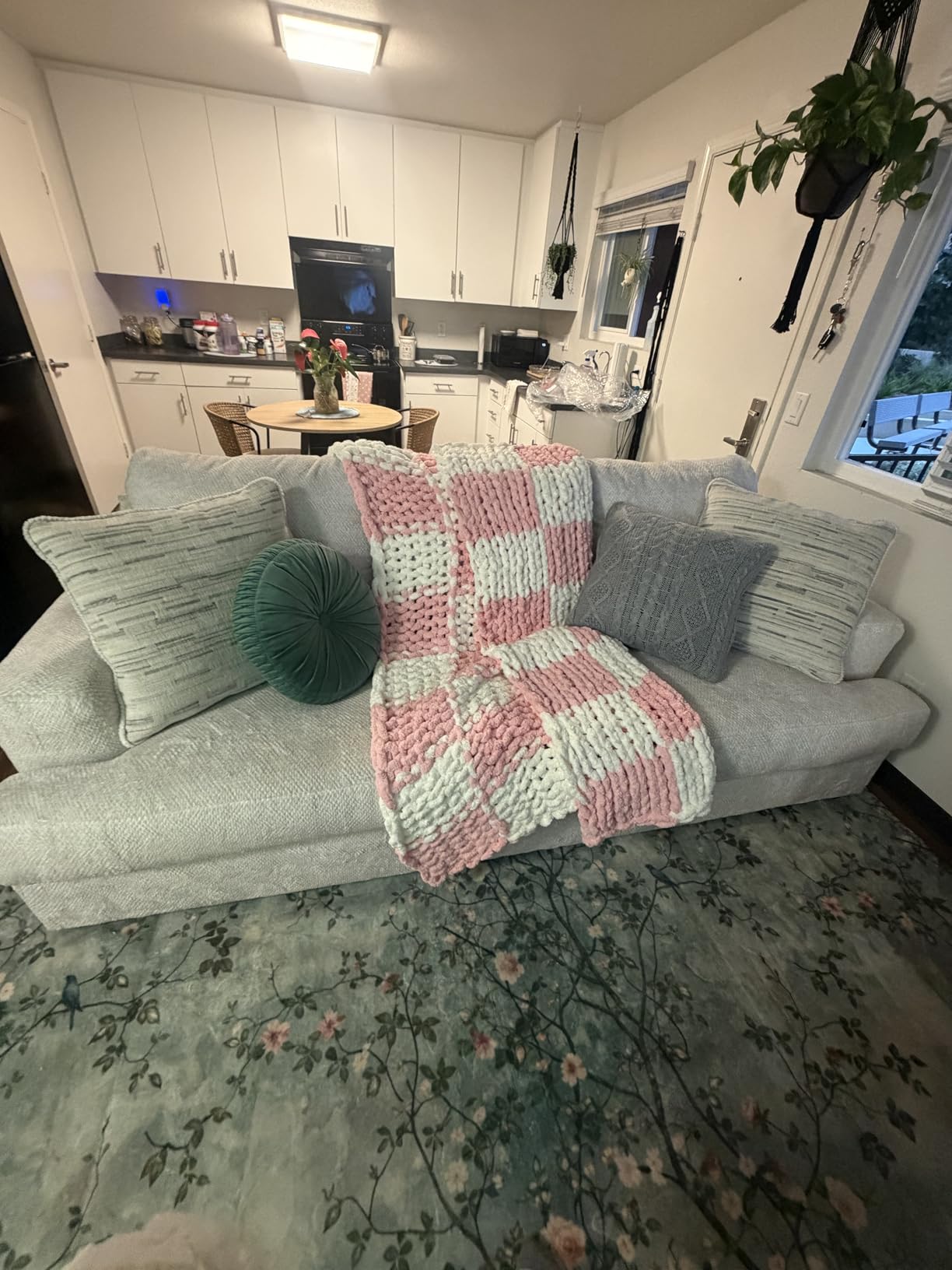 Admitrack Chunky Knit Blanket Throw 51x63, 100% Hand Knit Chenille Throw Blanket for Sofa and Home Decor customer photo 2