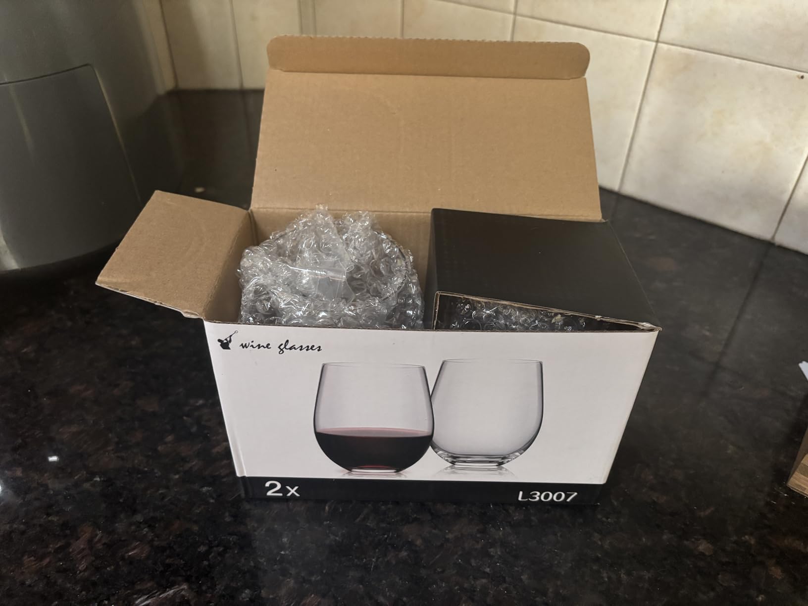 LUNA & MANTHA Stemless Wine Glasses, Crystal Red White Wine Glasses for Daily Use, Hosting, Home Bar, Evening Party, Birthdays, Shower, Housewarming Gift,Set of 4-18oz customer photo 2
