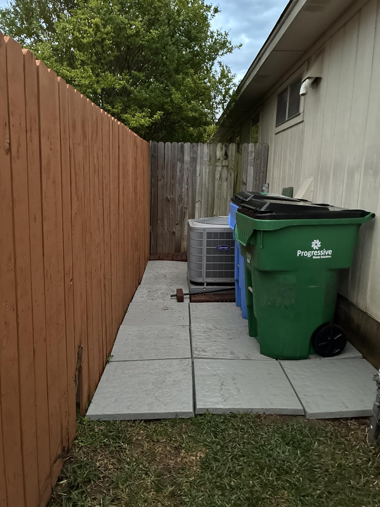 Flat Rock Rain Barrel and AC Unit Paver Patio Pad 24''x24'' Natural Gray Tile - Easy Installation - 6pk customer photo 1