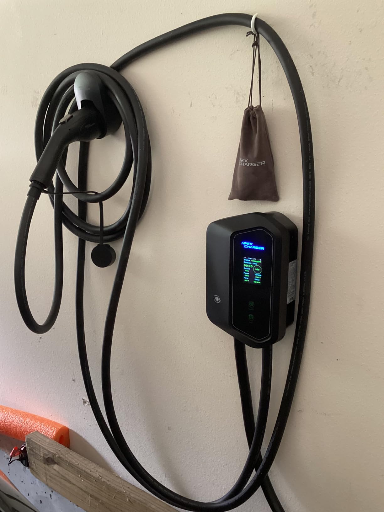 MACH 1: Fast 48 Amp Level 2 EV Charger, Wall-Mount Electric Vehicle Charging Station, 200-240V Hardwire or NEMA 14-50. J1772 car Connector & Tesla NACS, Indoor/Outdoor, 30ft Cable EVSE Adapter customer photo 1