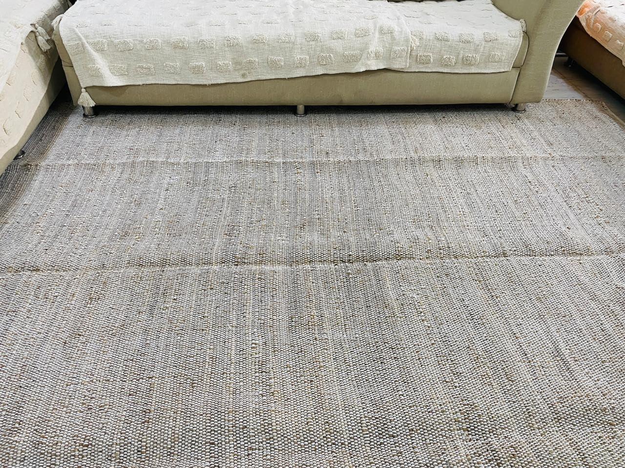 GRUHUM Jute Area Rug 6x9 Feet Rectangle Natural Fiber Boho Braided Handwoven Soft Farmhouse Rustic Vintage EcoFriendly Carpet Home Decor Rugs for Living Room Hallways Bedroom Enterways 6x9'ft customer photo 2