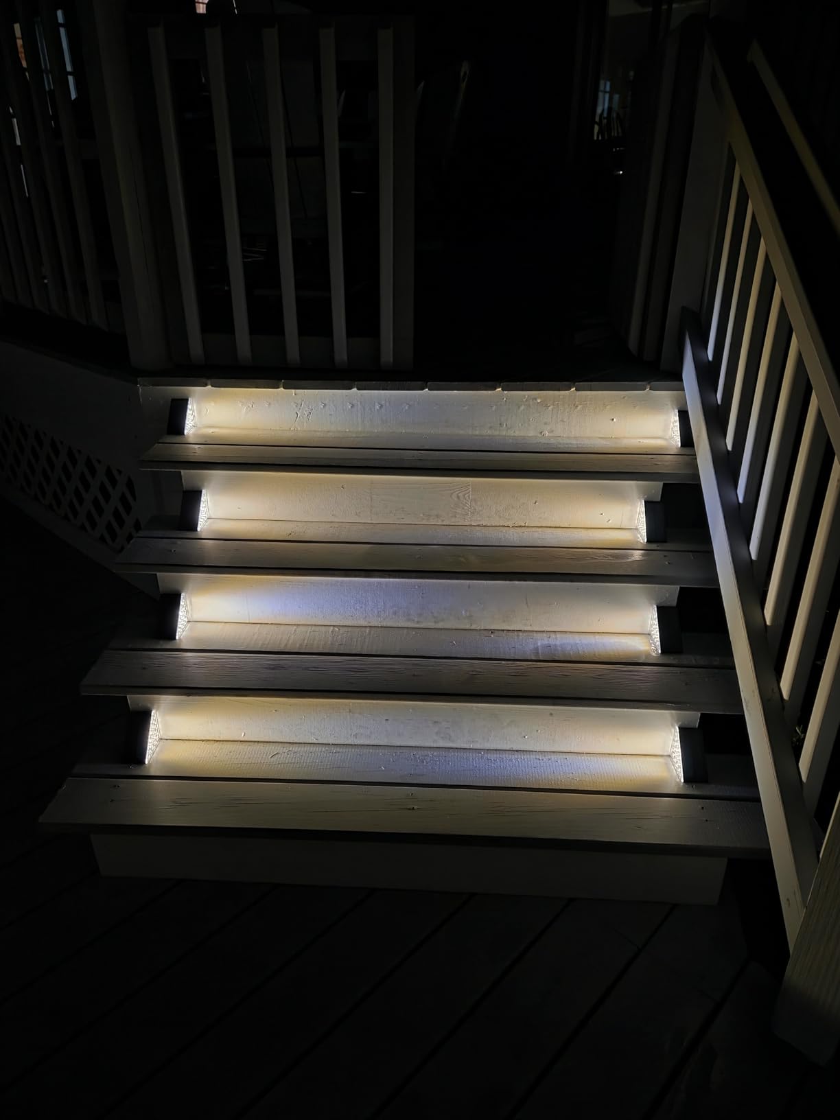 VOLISUN Solar Step Lights Outdoor Waterproof, LED Outdoor Stair Lights, Solar Step Light for Outside, Deck Light Decor for Stair, Front Porch and Patio (Brown, 6 Pack) customer photo 1