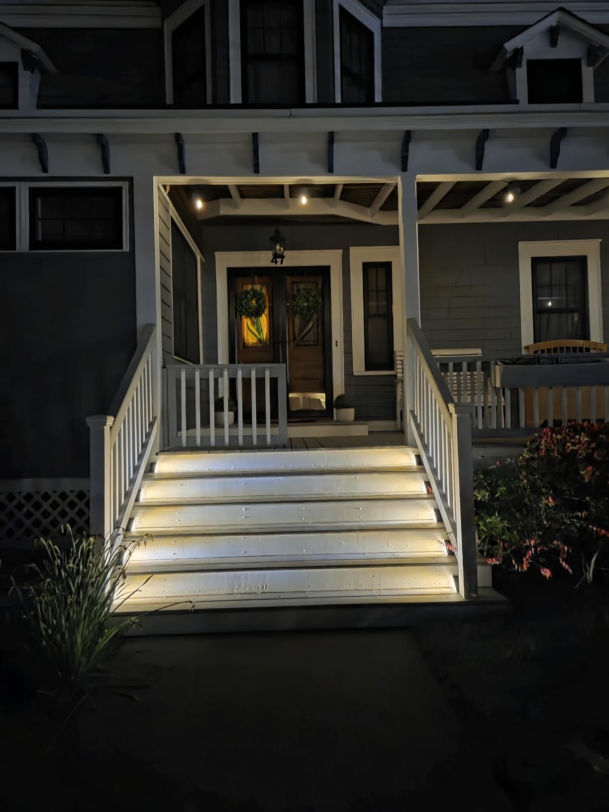 VOLISUN Solar Step Lights Outdoor Waterproof, LED Outdoor Stair Lights, Solar Step Light for Outside, Deck Light Decor for Stair, Front Porch and Patio (Brown, 6 Pack) customer photo 2