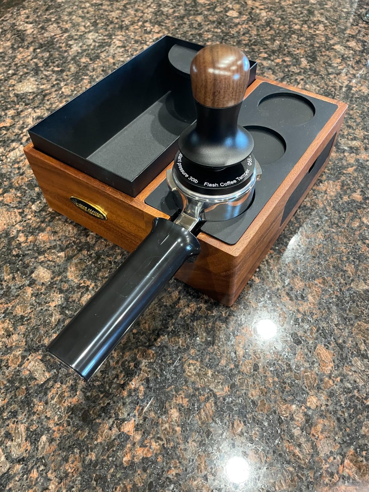 MHW-3BOMBER 51mm Espresso Coffee Tamper with Three Spring Loaded Calibrated Espresso Tamper 30lbs Espresso Hand Tamper with Sound Feedback Titanium Coating Black T6178T-OS customer photo 2