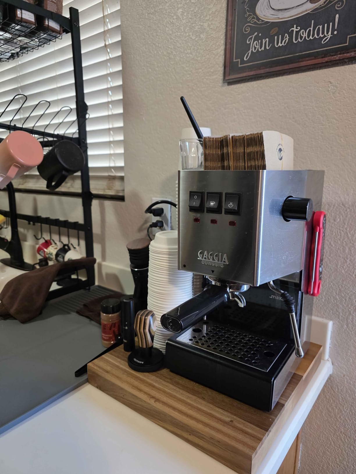 Normcore 53.3mm Espresso Coffee Tamper V4, Spring Loaded Tamper With Titanium PVD Coating Flat Base for Breville Sage 54mm Portafilters, Genuine American Walnut Handle customer photo 2