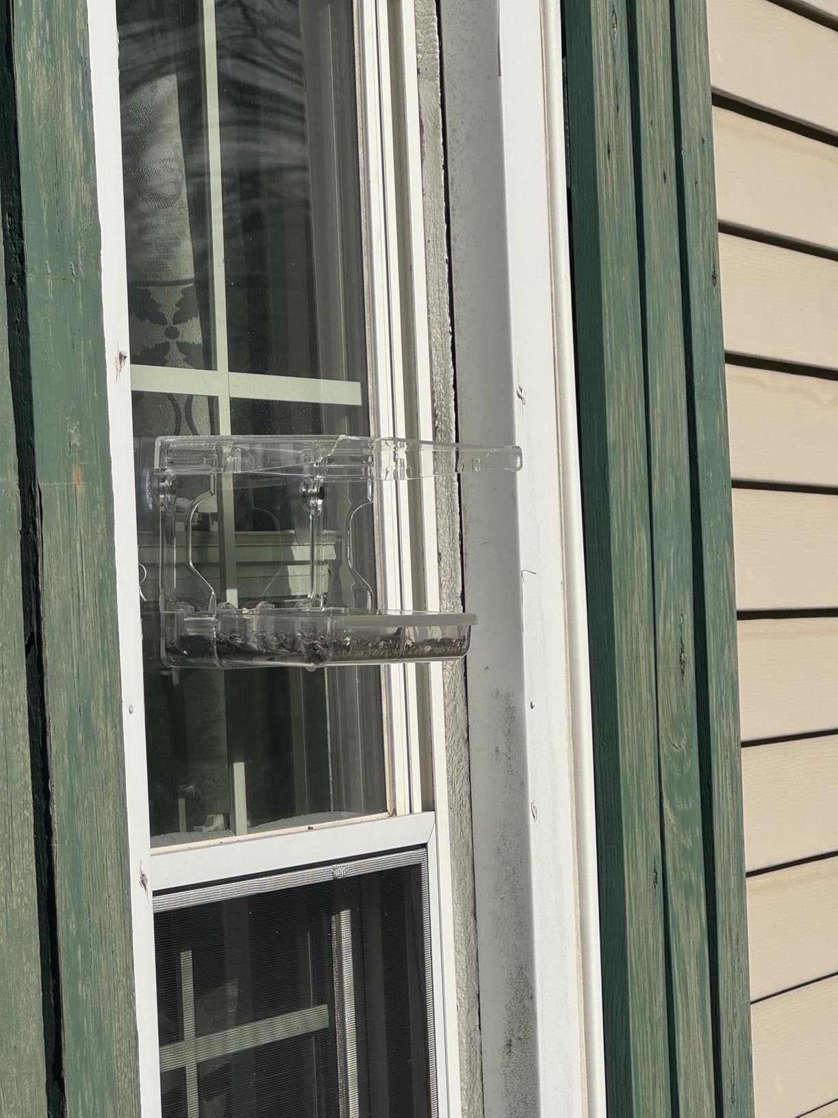 SUNALLY Window Bird Feeder for Outdoors, Clear Bird Feeders Window Mounted with Strong Suction Cups customer photo 2