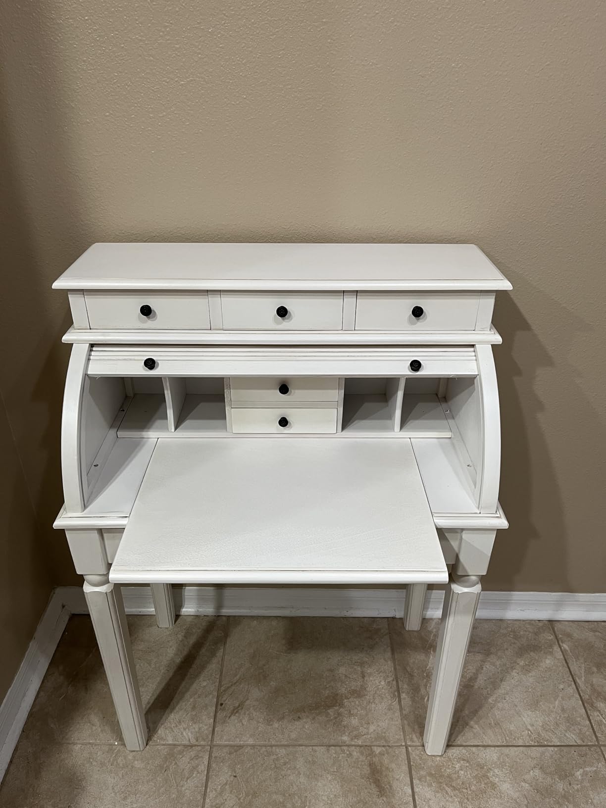 Maykoosh Carved Wood Roll Top Desk, 27