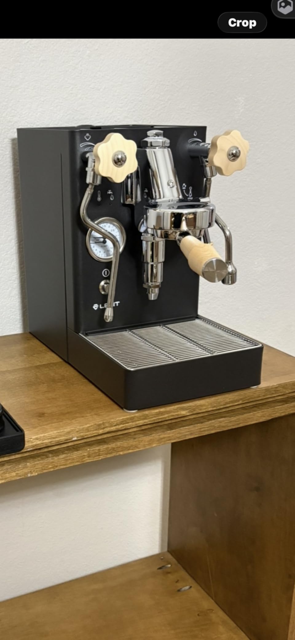 58mm Bottomless Portafilter for E61 Group Head | Professional Barista-Grade Naked Portafilter | Compatible with Rocket, Lelit, Ascaso, Profitec, ECM, Flair 58 & More (Walnut) customer photo 2