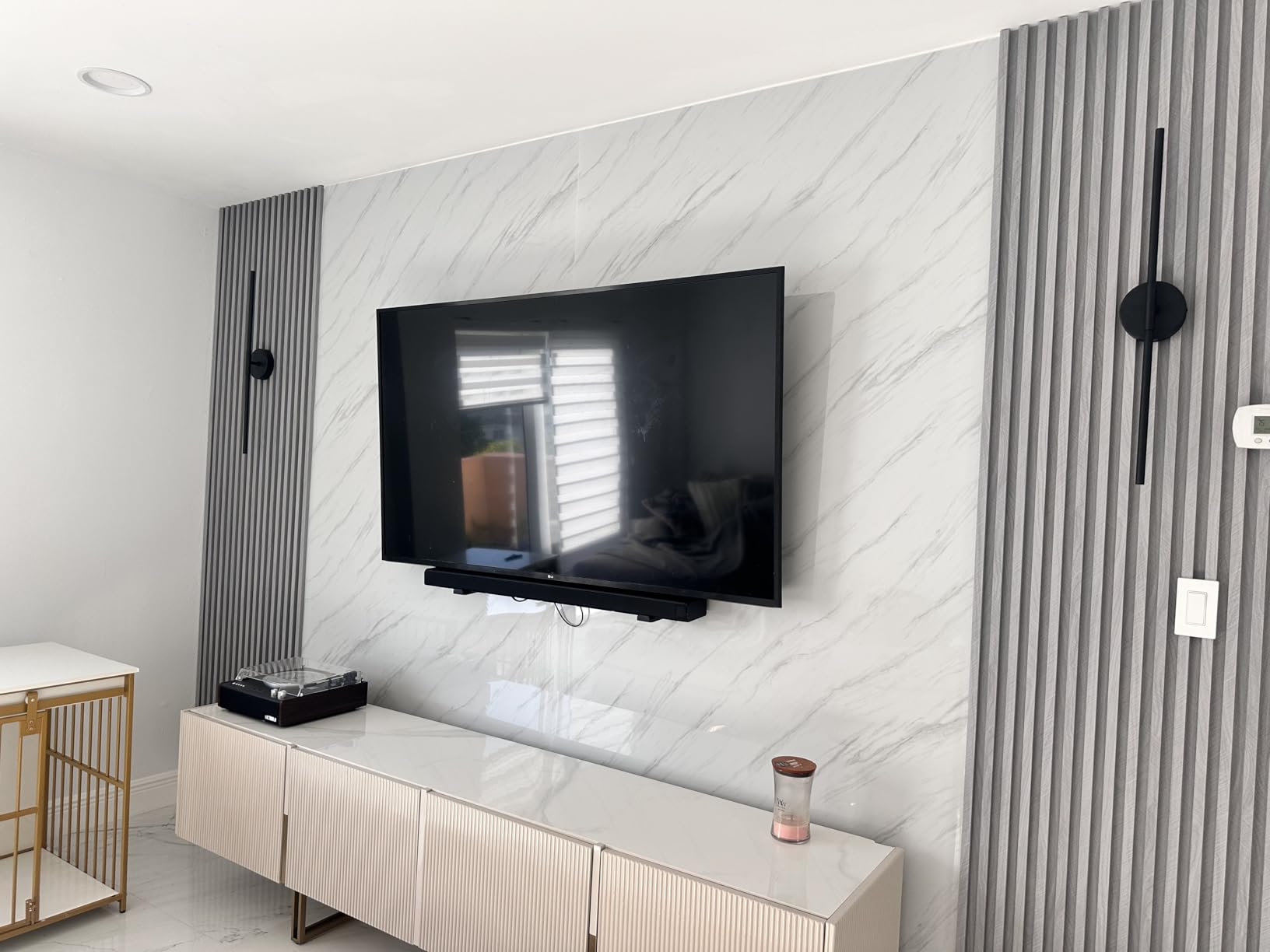 28In Black Wall Sconce Set of Two Hardwired 3000K LED Modern Wall Light Fixture 360 Rotatable for Living Room Hallway Bedroom(2 Pack) customer photo 1