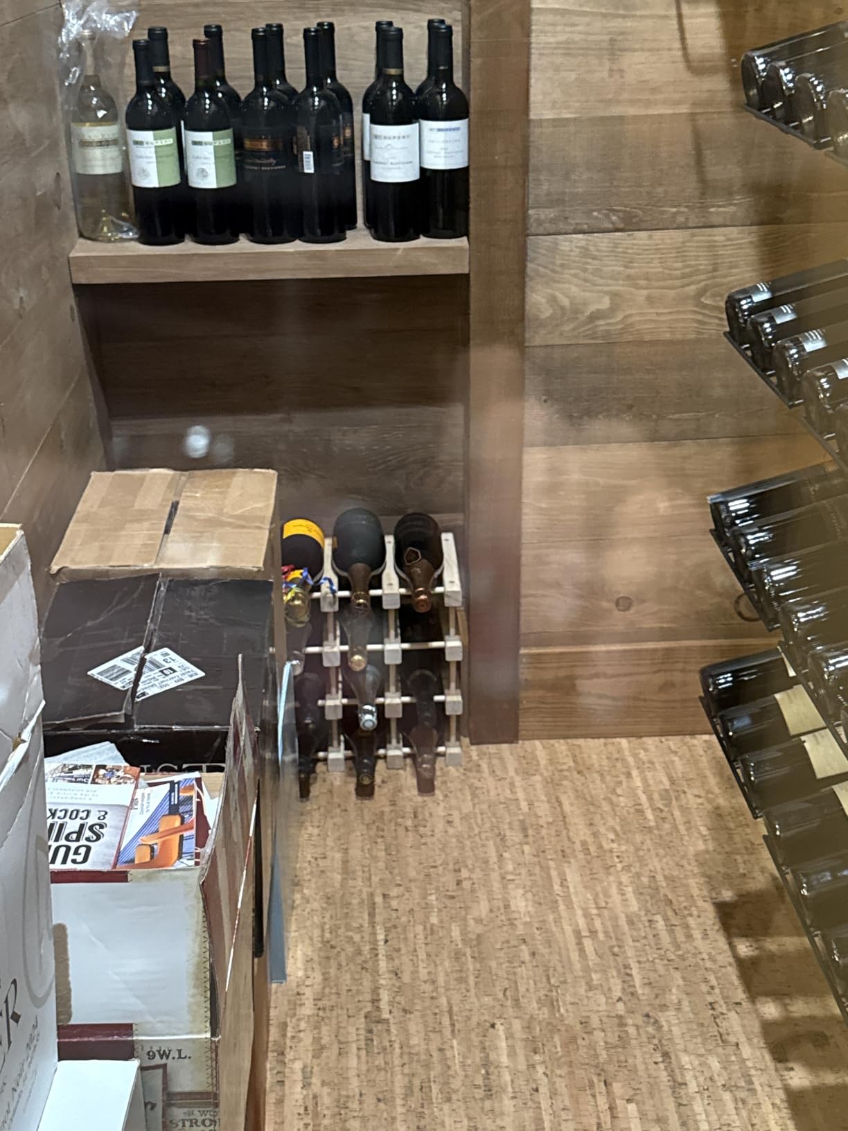 Wooden Stackable Storage Modular Small countertop Wine Rack Cabinet,Freestanding for Floor Wood Wine Bottle Shelf (16bottle) customer photo 1