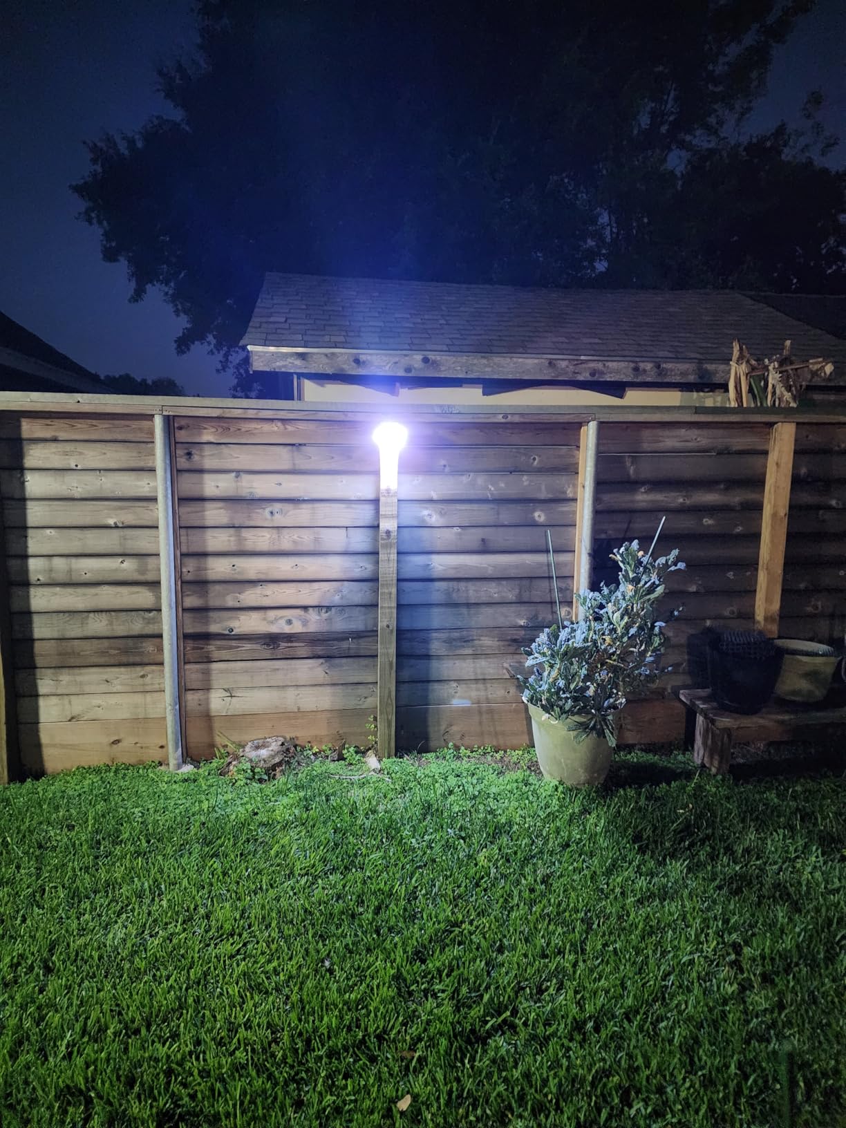 Peasur [6 Packs] Solar Lights Outdoor Motion Sensor Solar Security Lights Waterproof with 3 Lighting Modes Solar Powered Wall Lights Outside for Garden Fence Yard Deck customer photo 1