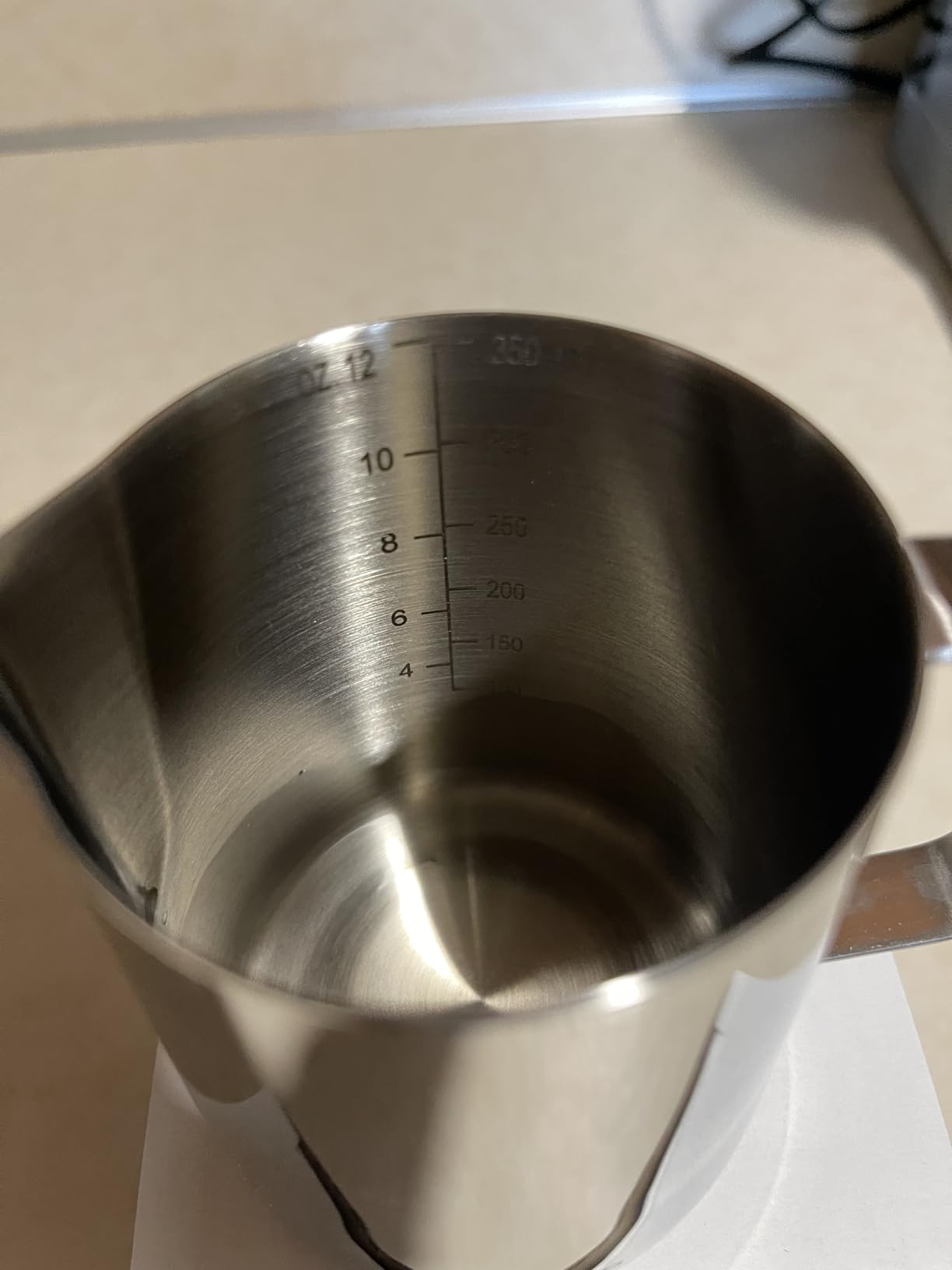 CASABREWS CASMP350 Milk Frothing Pitcher, Stainless Steel Steaming Pitcher with Sharp Spout, 350ml (12oz) Milk Frother Cup for Cappuccino or Latte Art customer photo 2