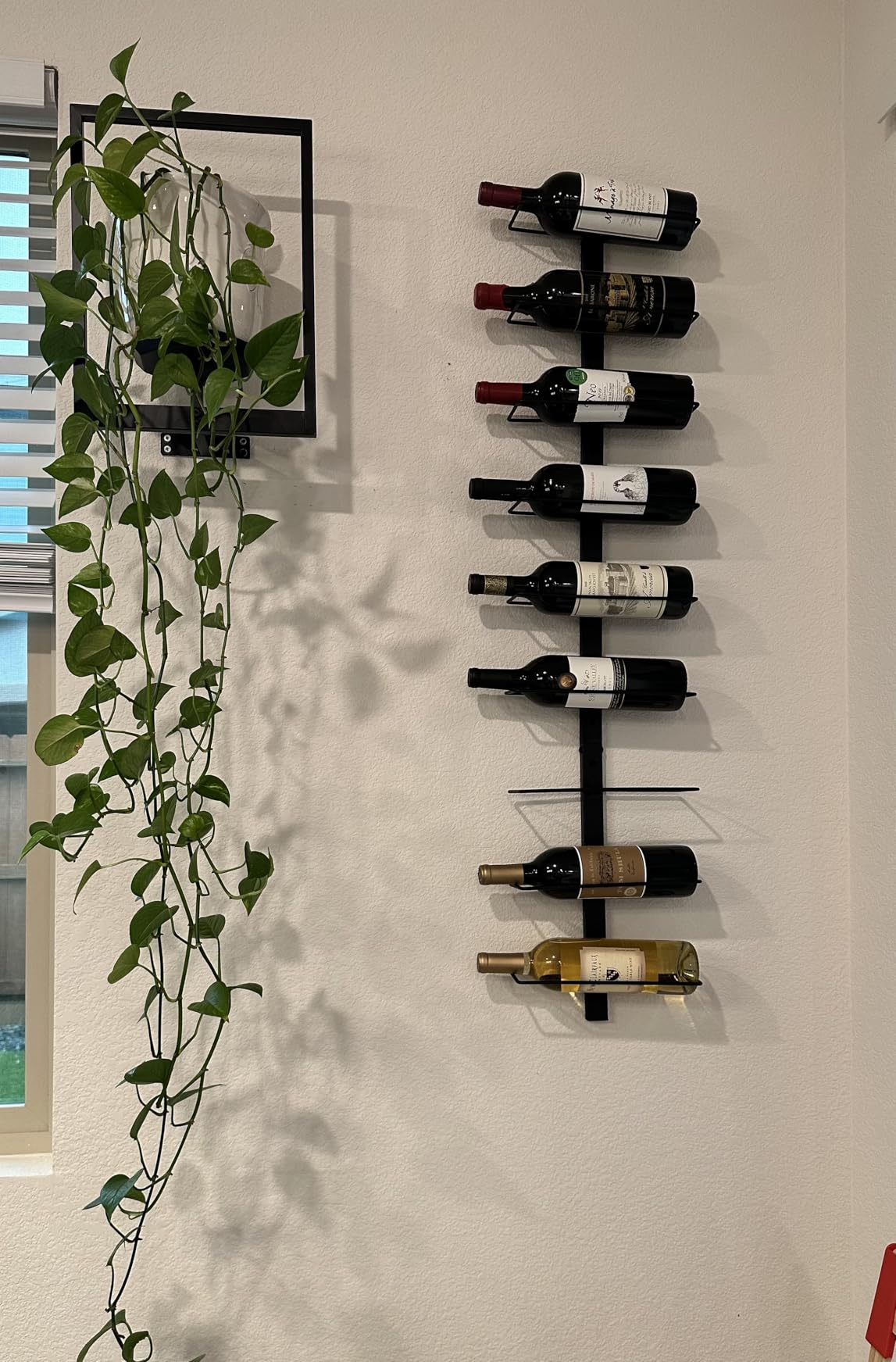 12 Bottle Wall-Mounted Wine Rack, Detachable Storage Organizer Used as One or Four, DIY Wall Hanging Bottle Holder, for Dining Room, Bar, Wine Cellar customer photo 2