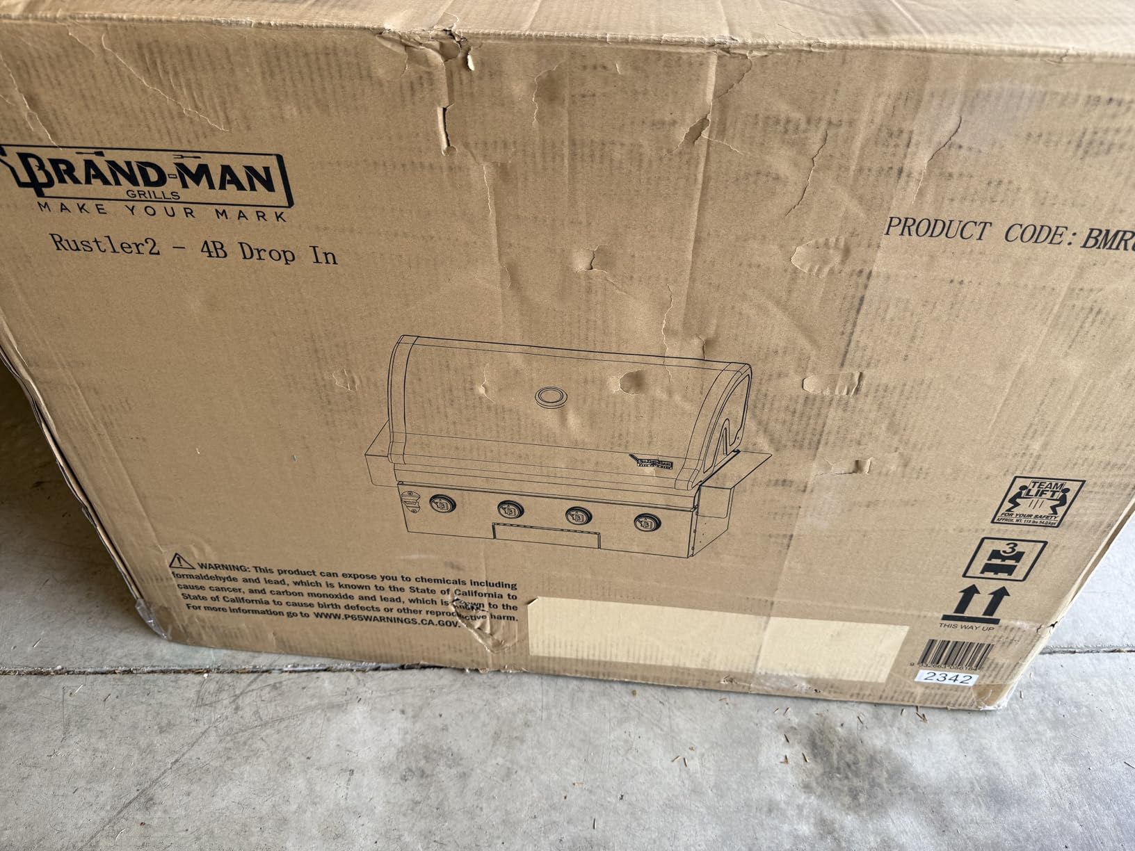 Brand-Man Gas Grill Built-In Head, 30-Inch 4-Burner Propane Grill, Natural Gas Convertible, Heavy Duty 304 Stainless Steel 40,000BTUs BBQ Island Outdoor Kitchen customer photo 1