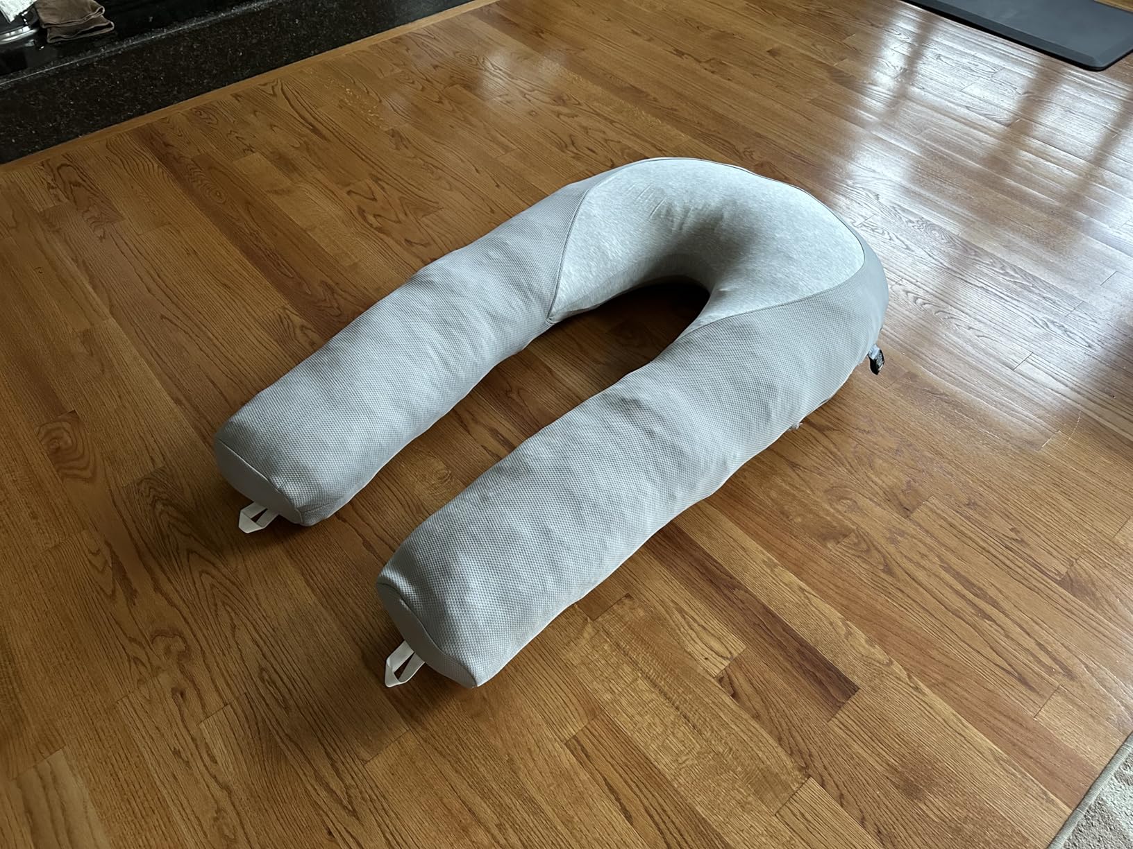 Plufl Hugl Cooling Body Pillow for Adults Made with CloudSupport Fill | U Shaped Maternity Pillows Great for Side Sleepers & Pregnant Women | Washable Cover | Grey customer photo 2