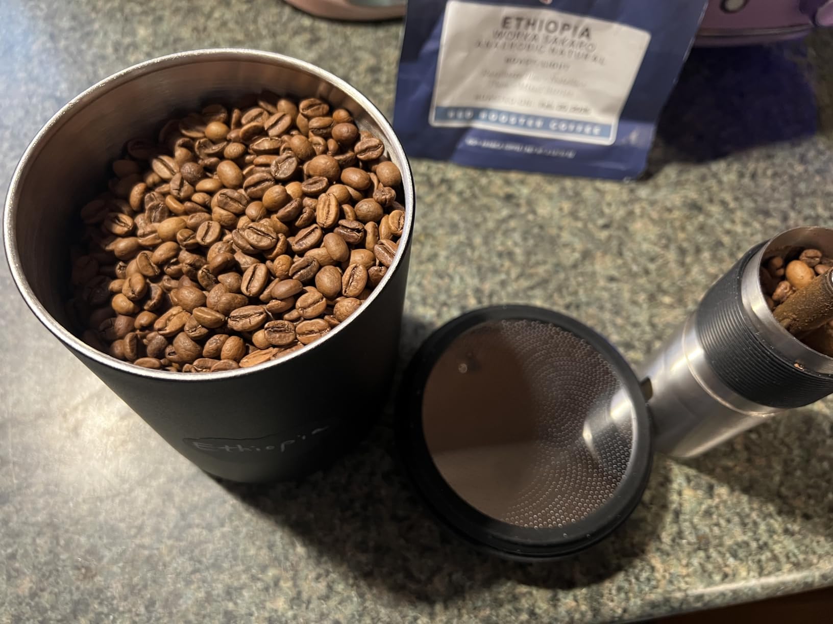 Fellow Atmos Electric Vacuum Canister & Storage Container - Airtight Coffee & Food Storage Containers - Coffee Containers - (Matte Black, 1.2 Liter) customer photo 1