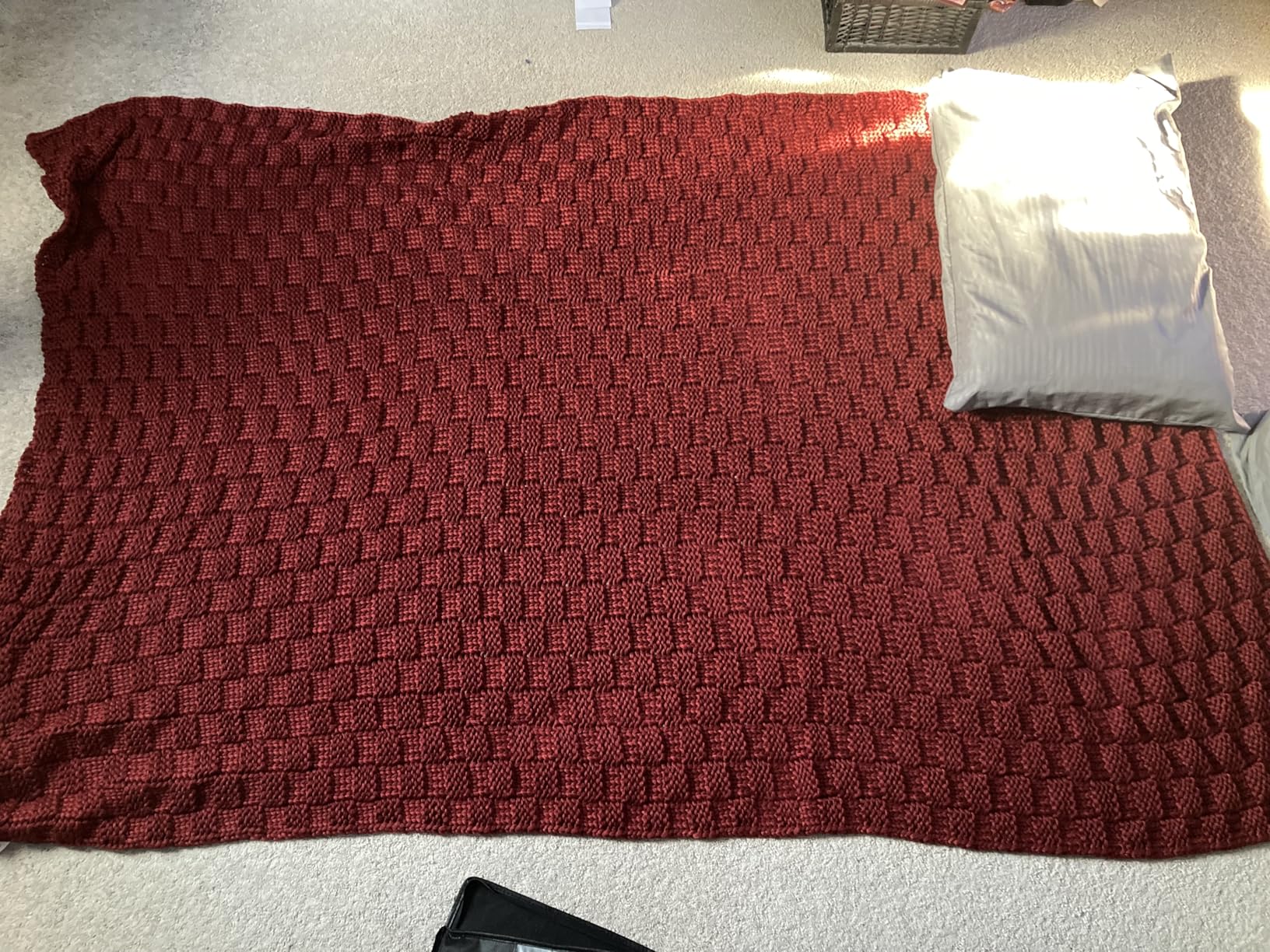 Wellfeel Knitted Weighted Blanket for Adult, No Beads Heavy Blanket 48