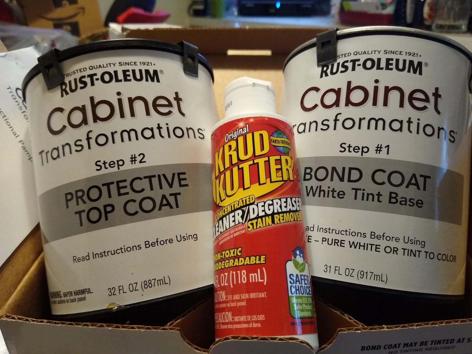 Rust-Oleum Cabinet Transformations Complete Coating Kit, Quart, Satin Pure White customer photo 2