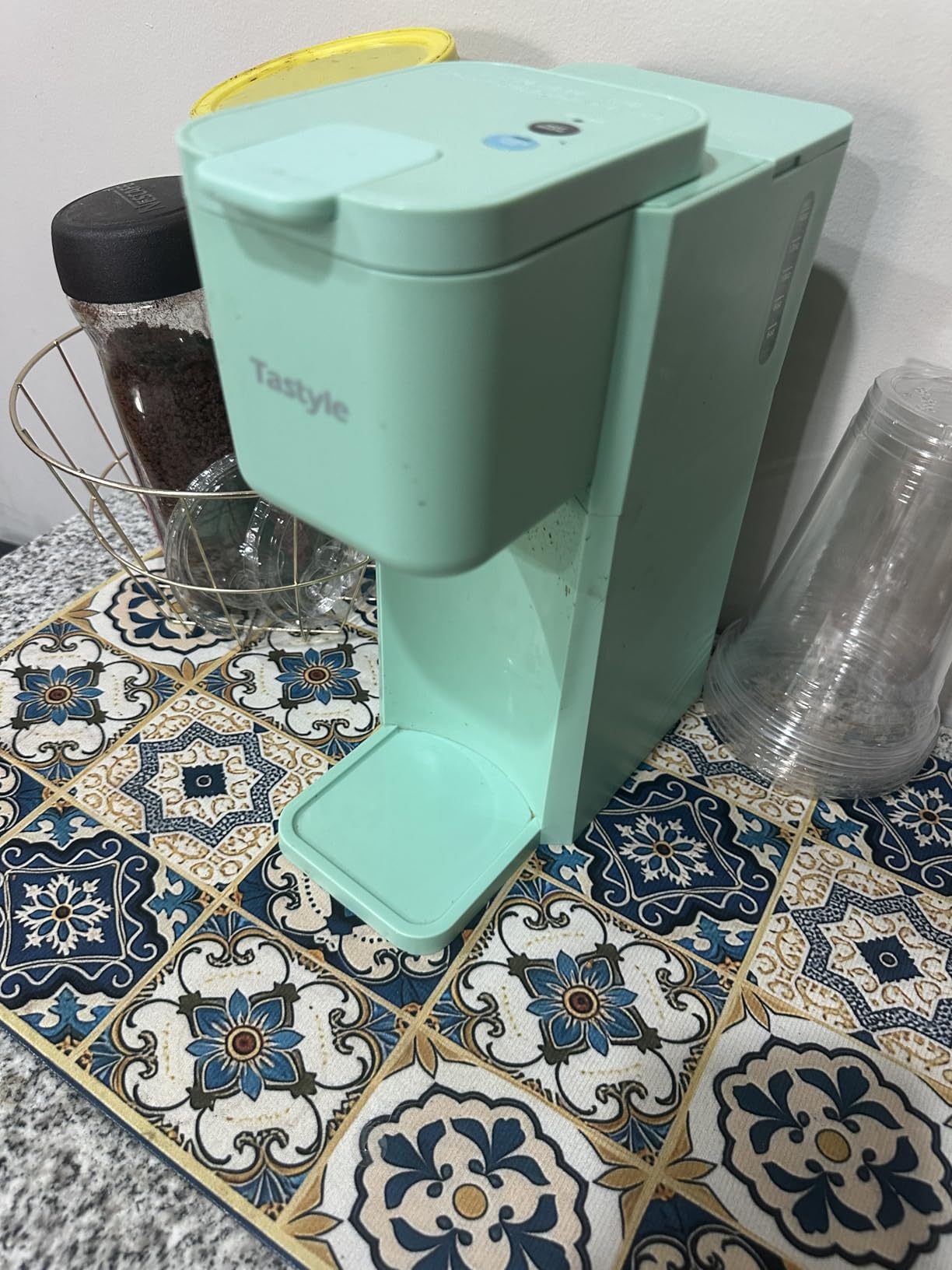 Tastyle Mini Hot and Iced Coffee Maker Single Serve, for K Cup and Ground, 6 to 14 Oz Brew Sizes, with Recipe Book, for Home, Travel, RV, Office and Dorm,Classic Black (2.0 Version) customer photo 1