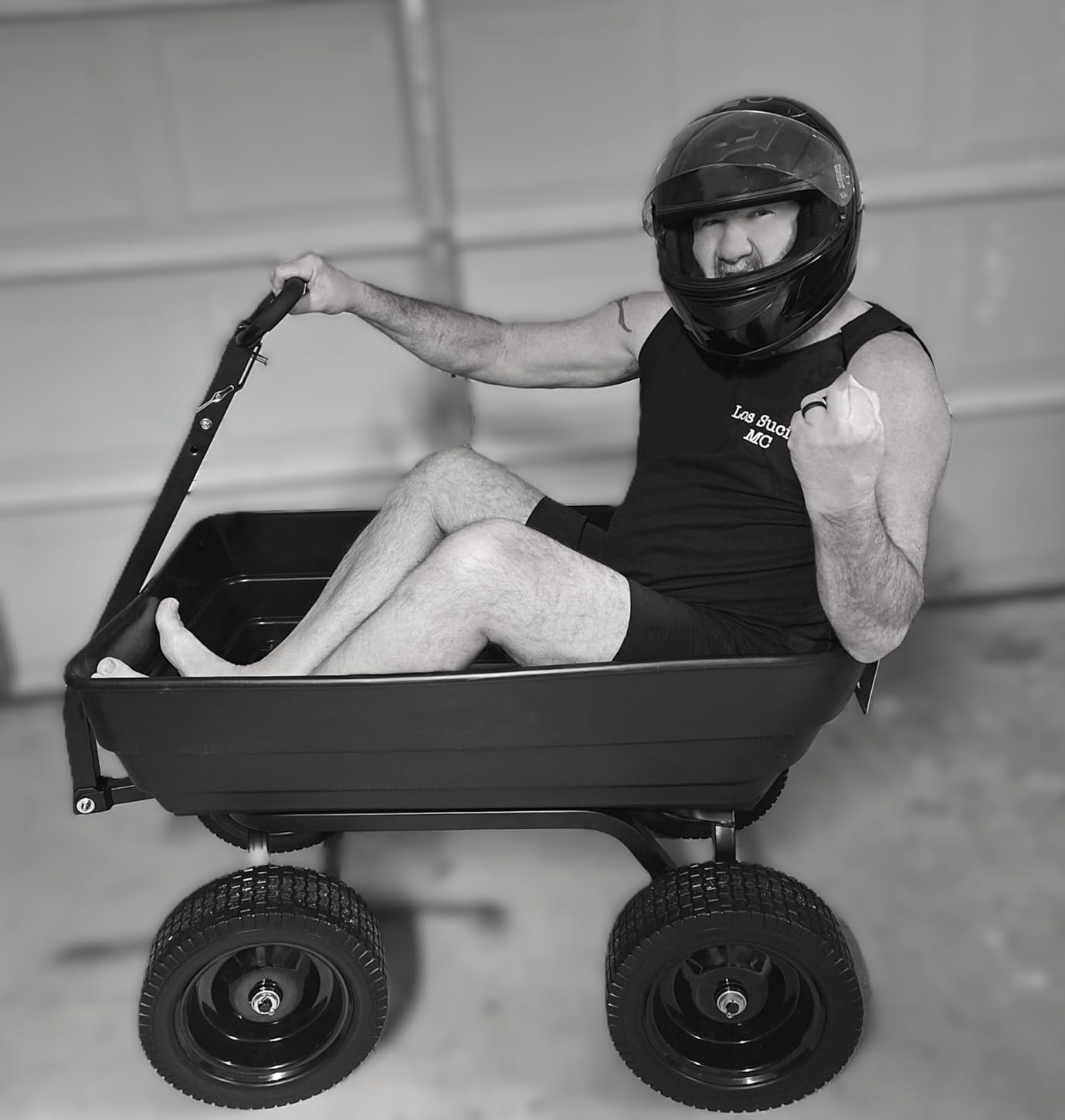 BILT HARD Poly Garden Dump Cart 600 lbs with No Flat Tires, Quick Release, 4 Cu Ft Dump Wagon Heavy Duty for Yard, Outdoor customer photo 1