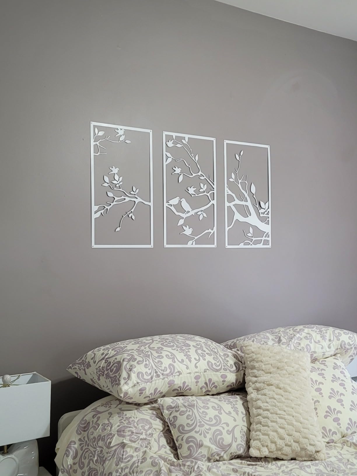 DUOOLN Mountain View Metal Wall Decor, Black Line Tree Painting Art, Modern Abstract Minimalist Rustic Nature Forest Home Wall Decor, Living Room Bedroom Garden Home Decor Sculpture, 39.4 x 21.6in customer photo 1