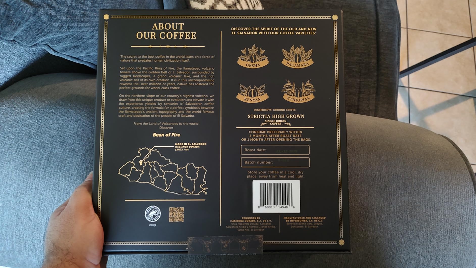 Bean of Fire Exotic Variety Box - Medium Roast Specialty Ground Coffee Gift Set, 4 Premium Single-Origin Coffees from El Salvador, Luxury Gourmet Coffee, 48 oz customer photo 1