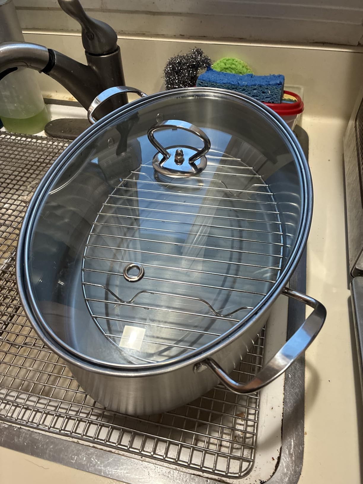 Stainless Steel Fish Steamer Set, Large Steamer Pot with Glass Lid, Rack, Pan, Chuck customer photo 2
