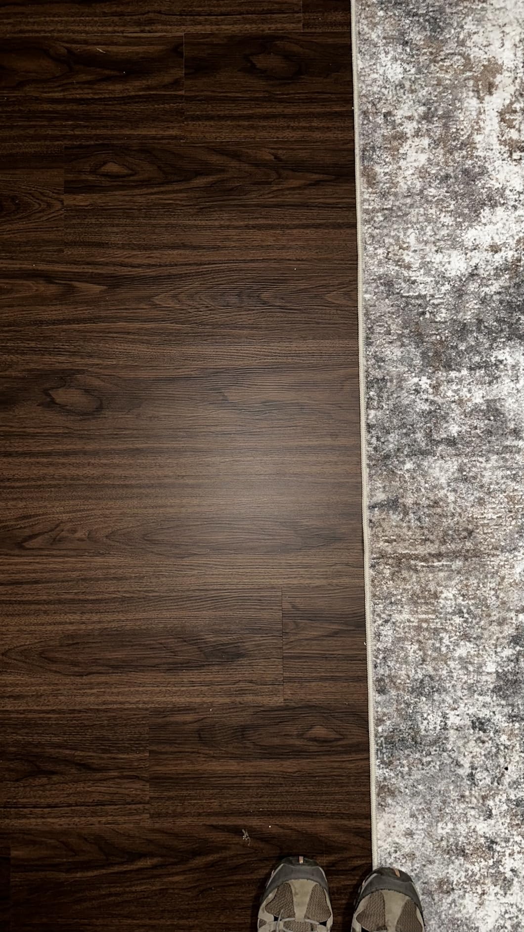 SPC Click Lock Luxury Vinyl Flooring Plank | 21.4 Sq.Ft | Thick 5 mm | Wood Floating LVP Floor Tile| 100% Waterproof |Rigid Core|Use for Indoor/Commercial/Office | (Walnut) customer photo 1