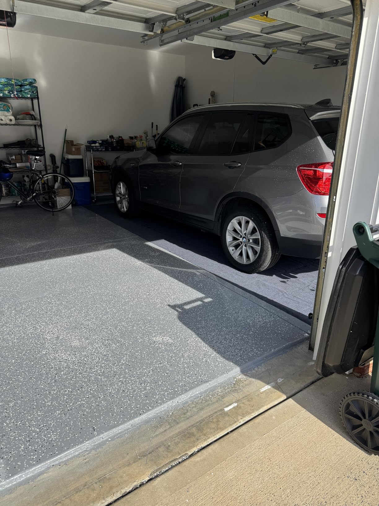 Gorilla Epoxy Garage Floor Coating (12 pc) Kit, 2.5-Car, Concrete Flooring, 100% Solids, Superior Adhesion, Incredibly Durable High Gloss Gray Finish, 550 sq. ft. Coverage customer photo 2