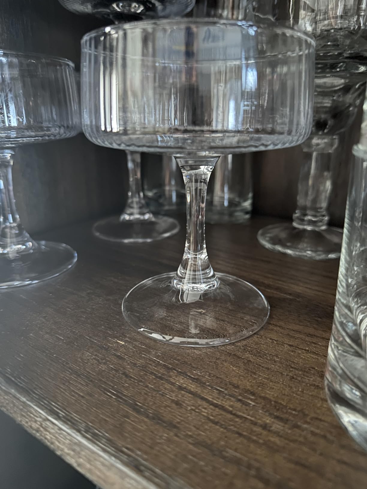 LUNA & MANTHA Martini Glasses, Martini Cocktail Glasses for Margarita, Manhattan, Cosmopolitan, Espresso, Home Bar, Evening Parties, Birthdays, Housewarming Gift,10oz-Coupe Set of 6 customer photo 1