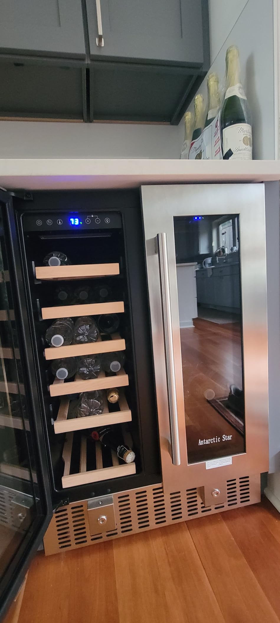 Antarctic Star Outdoor Beverage Refrigerator 24 Inch Wide, Stainless Steel Double Drawer Mini Fridge 145 Cans for Undercounter Built-in or Freestanding, Wine Cooler for Home & Patio customer photo 1
