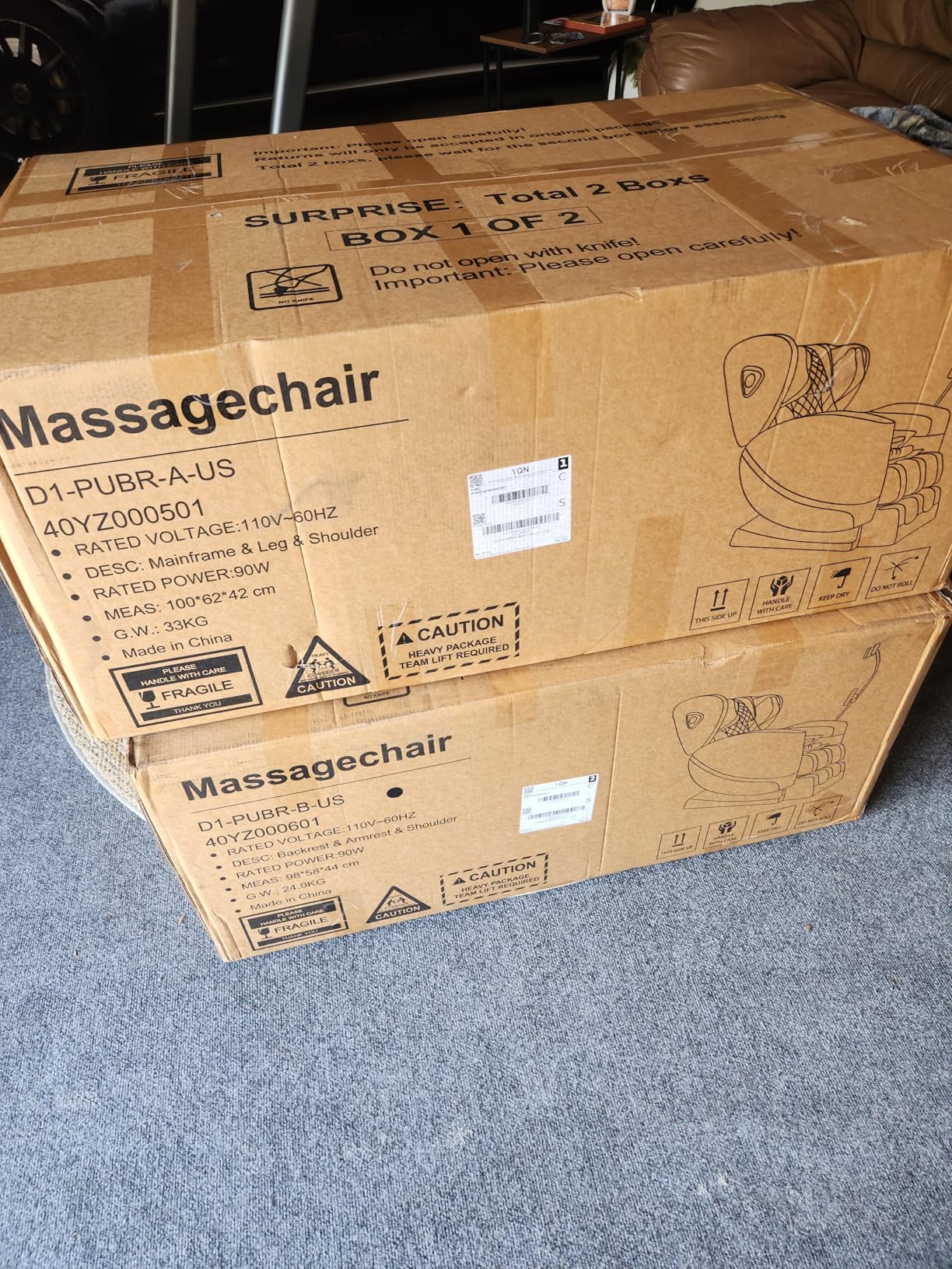 FURNIMAT 2026 Massage Chair Full Body, Zero Gravity Massage Chair with 10 Fix Rollers, Airbags, Heating, Foot Massage, Auto Modes, Bluetooth Speaker, Smart Screen Controller (Brown Premium) customer photo 1
