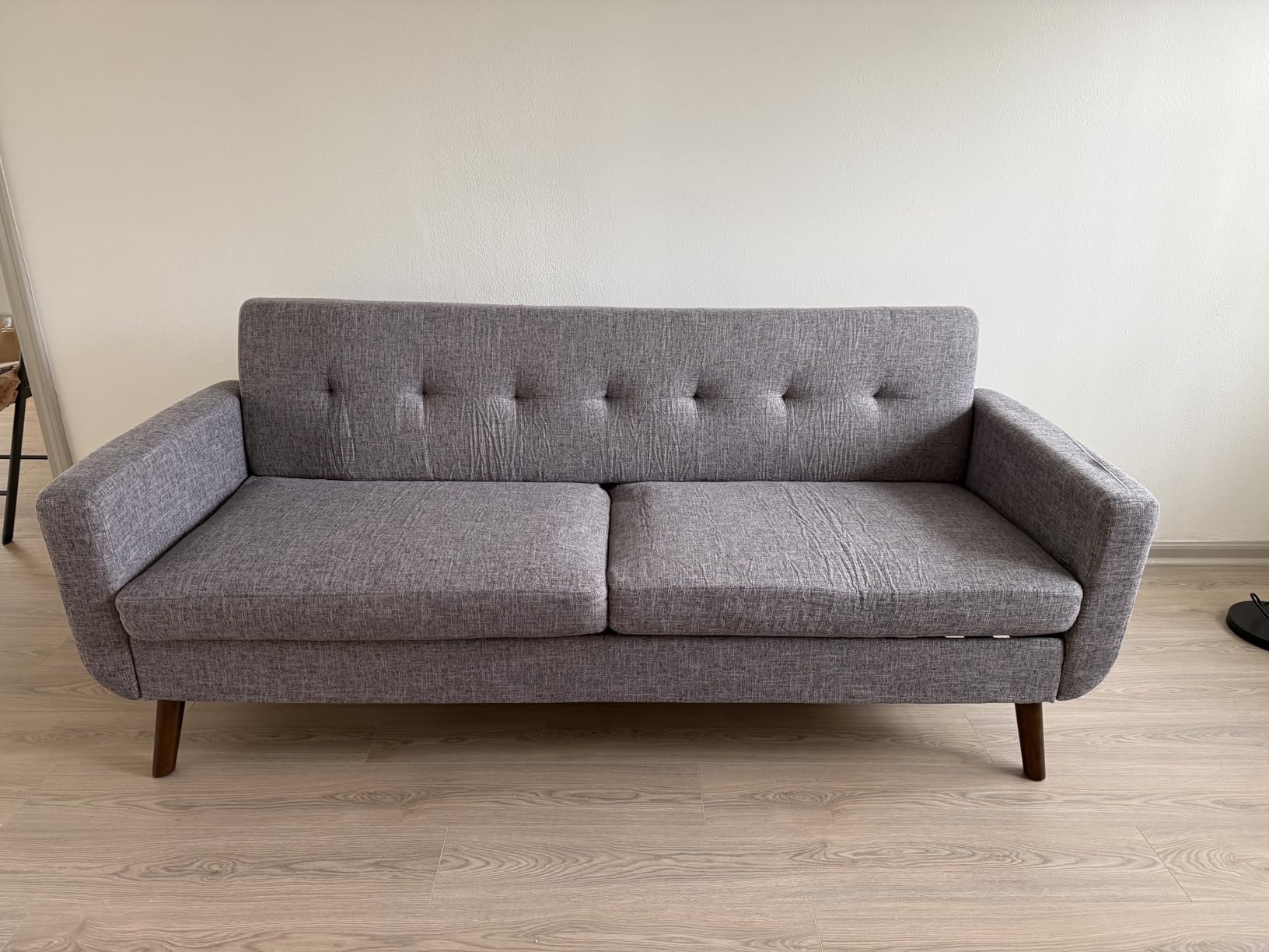 Tbfit Mid Century Modern Sofa Couch, Beige, Standard Sofa & Accent Chair customer photo 2