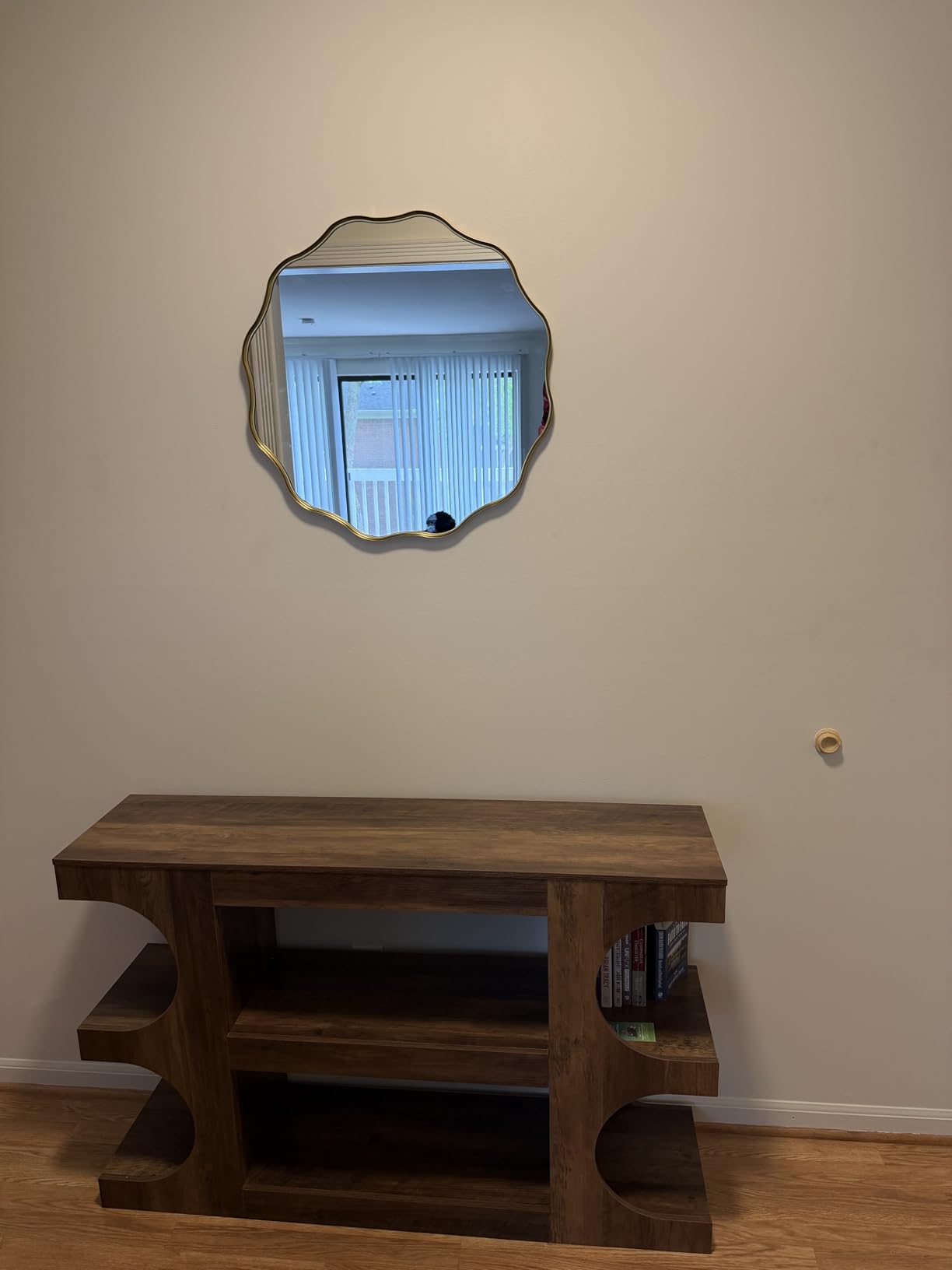 VooBang Black Scalloped Large Circle Mirror, 42