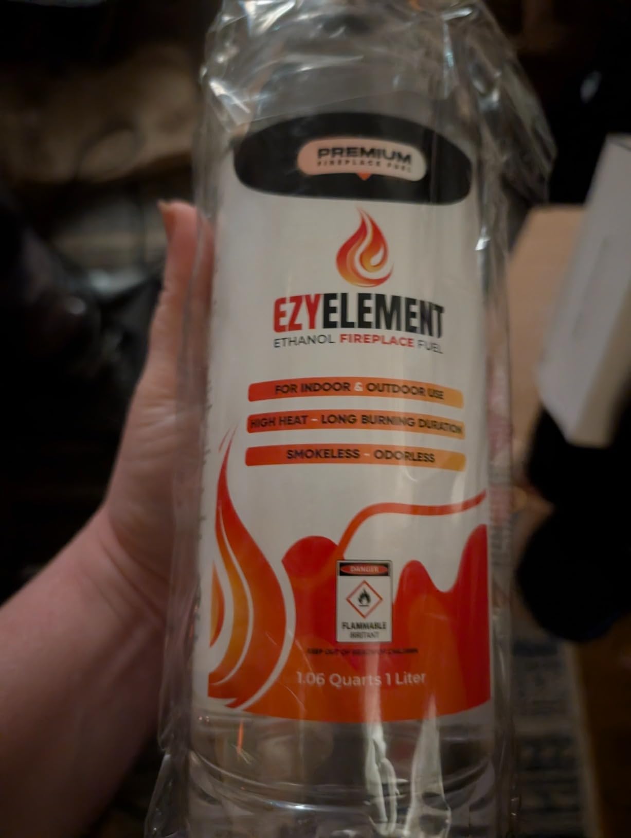 Premium Bioethanol Fireplace Fuel 3x1 Liter - Cleaner-Burning Bioethanol Fuel for Tabletop Fireplaces & Fire Pits, Indoor Outdoor Decorative Ethanol Fireplace Fuel customer photo 2