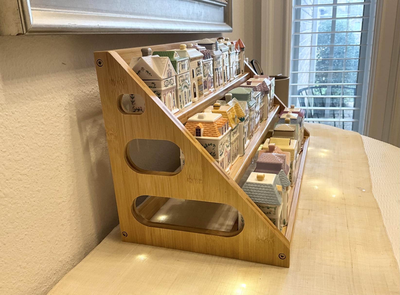 Spice Rack - Bamboo Wood Spice Rack Organization for Cabinet/Countertop customer photo 2