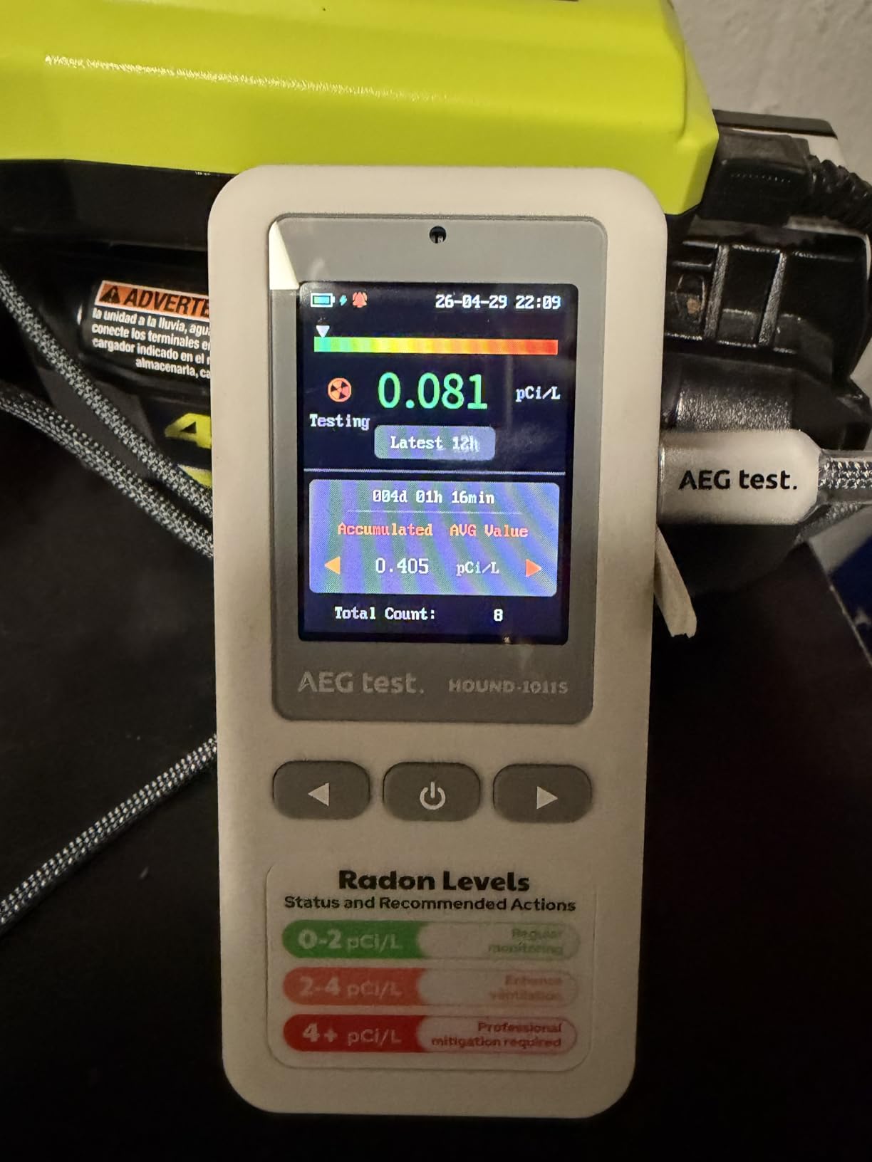 HOUND-1011S Portable Radon Detector customer photo 2